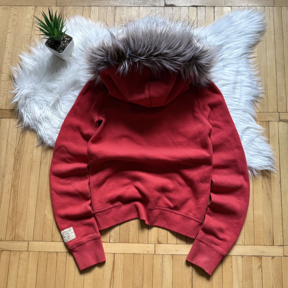 Abercrombie & Fitch 📌Vintage Y2K Abercrombie & Fitch Avant Garde Fur Zip Hoodie Size S / US 4 / IT 40 - 9 Thumbnail