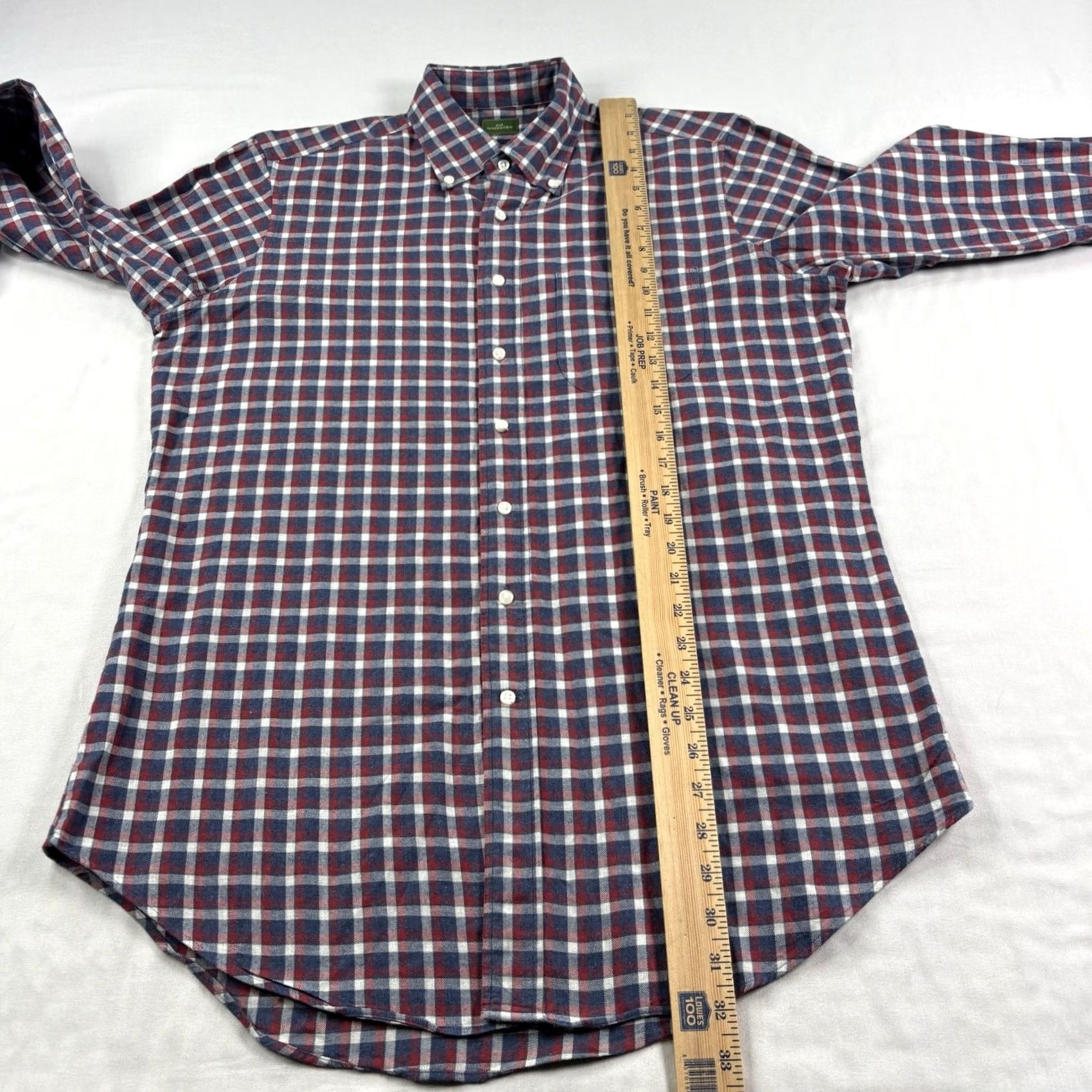 Sid Mashburn Sid Mashburn Flannel Shirt Mens M Blue Red Plaid Button-Up Casual Preppy Size US M / EU 48-50 / 2 - 6 Thumbnail