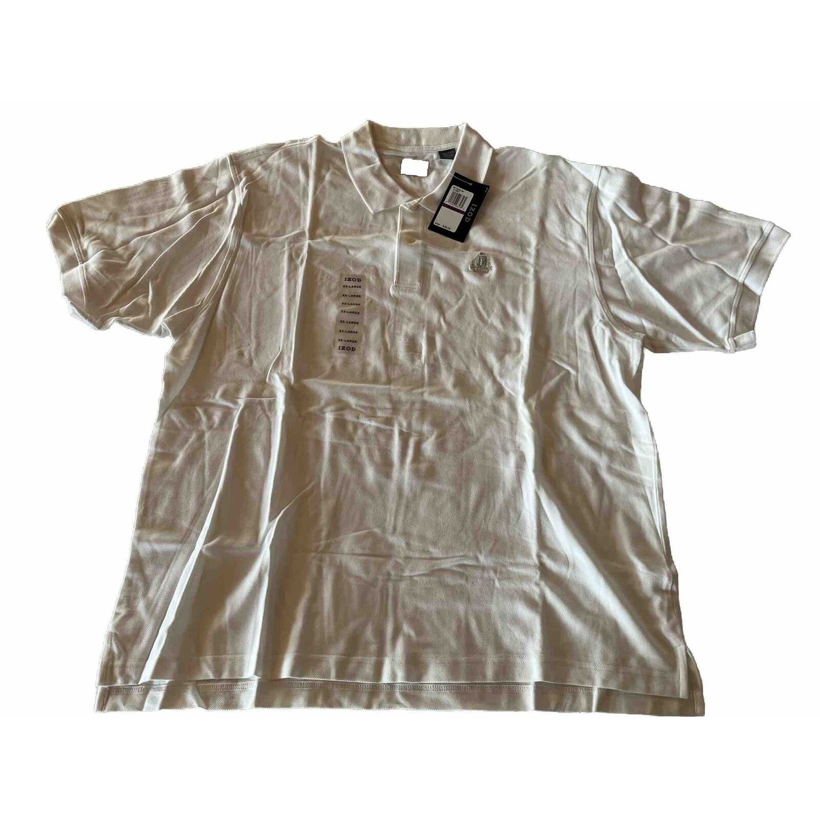 Izod Izod Men Silk Wash Polo Shirt Size XXL White Solid SS Cotton Size US XXL / EU 58 / 5 - 1 Thumbnail