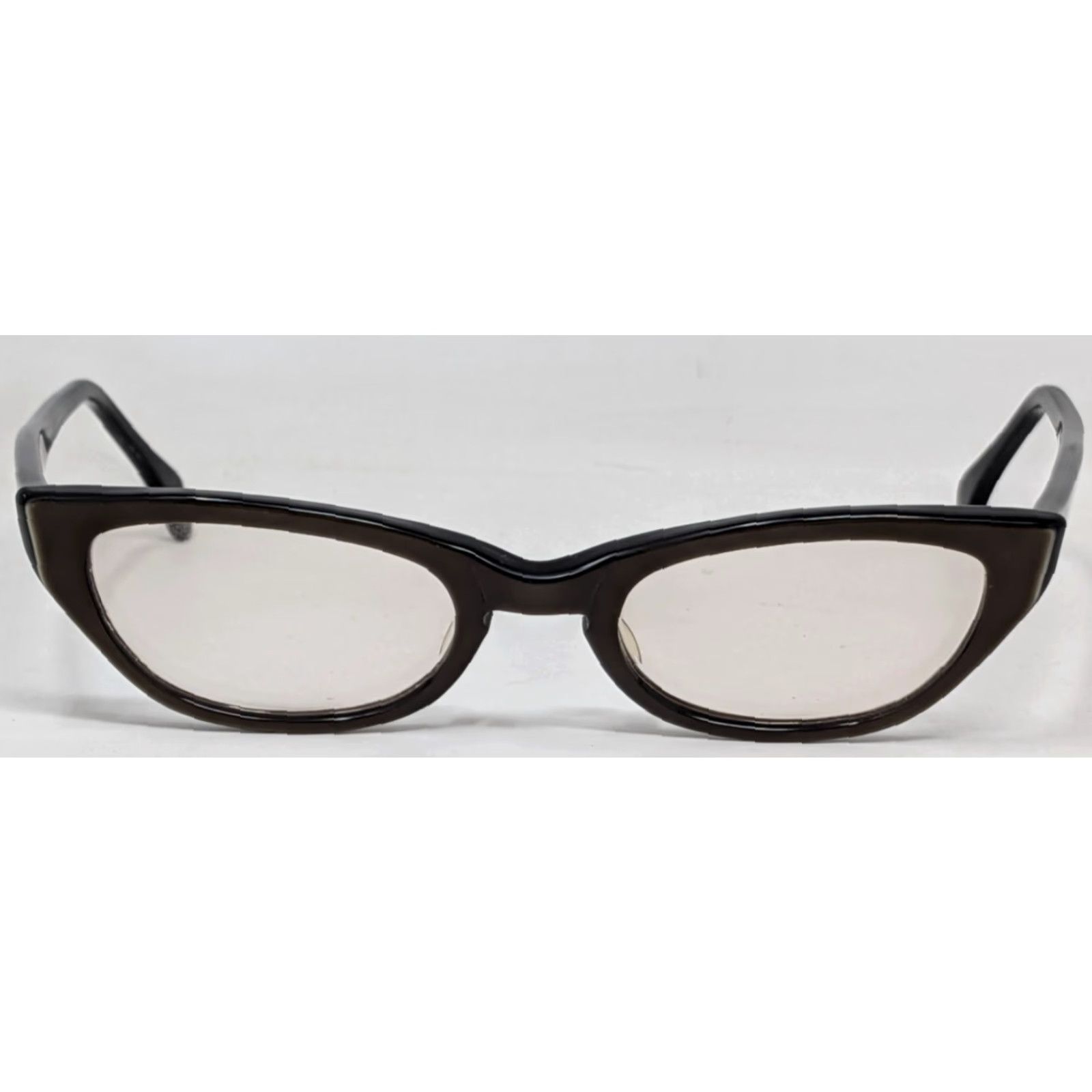 MCM VINTAGE ZWC Cat Eye Eyeglasses 5 1/2 Brown Black Plastic Glasses with Case Womens 1950s MCM Size ONE SIZE - 3 Thumbnail