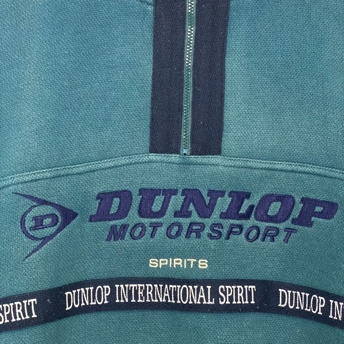 Vintage Vintage Dunlop Motorsport Quater Zip Sweatshirt Logo Green Size US M / EU 48-50 / 2 - 5 Thumbnail