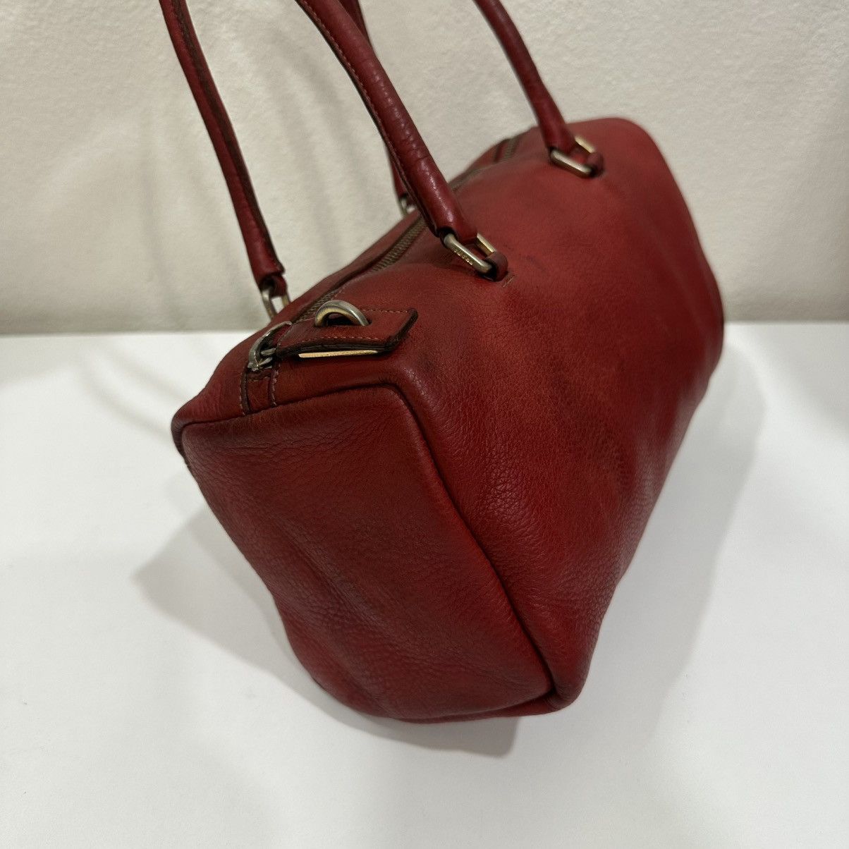 Prada PRADA VITELLO DAINO LEATHER BAULETTO MINI BOSTON BAG Size ONE SIZE - 4 Thumbnail