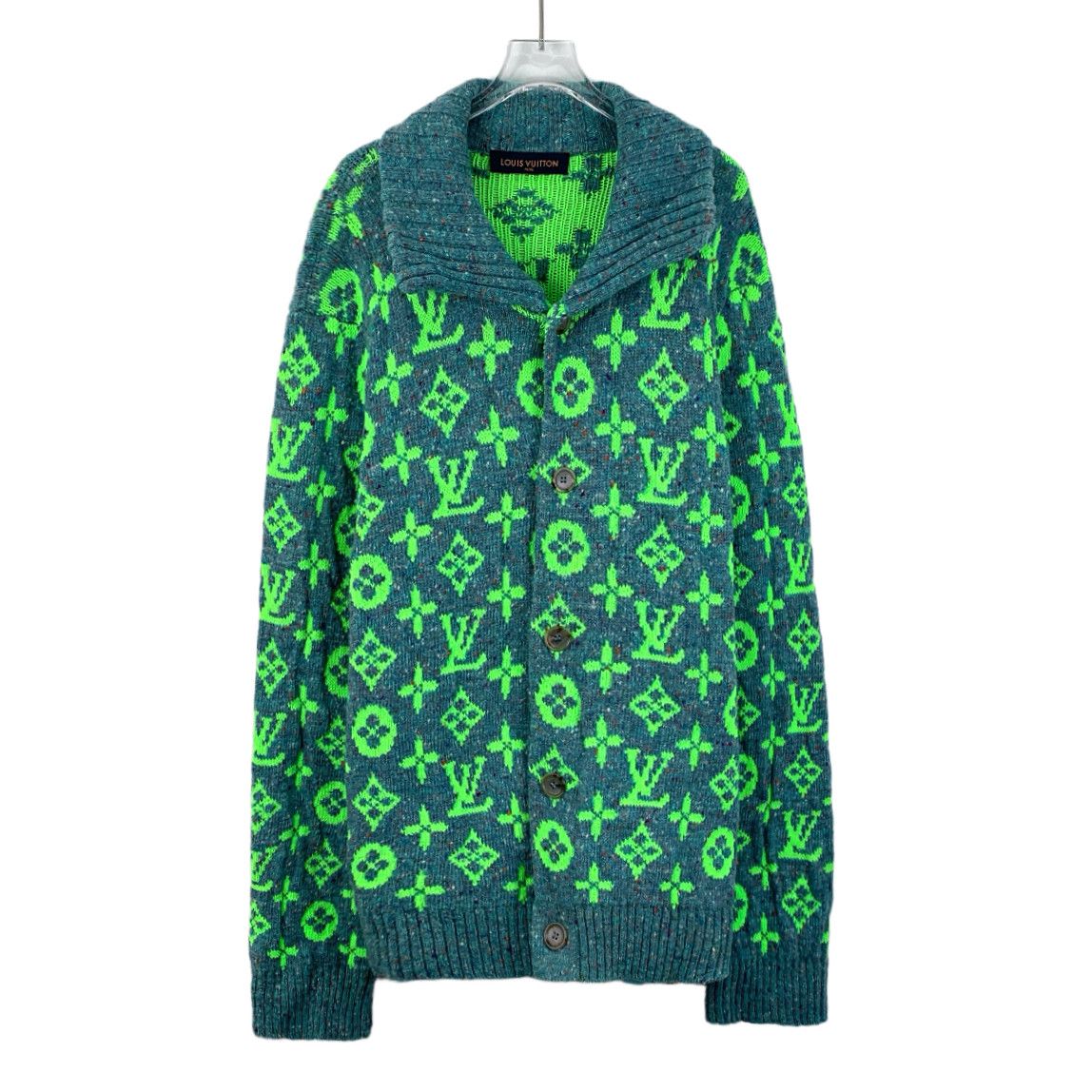 Louis Vuitton Colorblock Monogram Wool Cardigan (XXL)