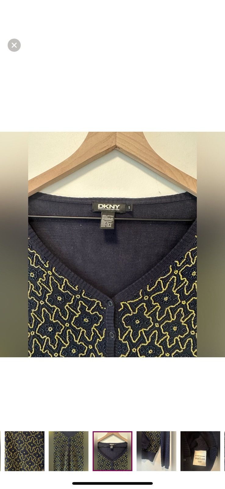 Donna Karan Donna Karan Vintage Beaded Cardigan Size S / US 4 / IT 40 - 4 Thumbnail