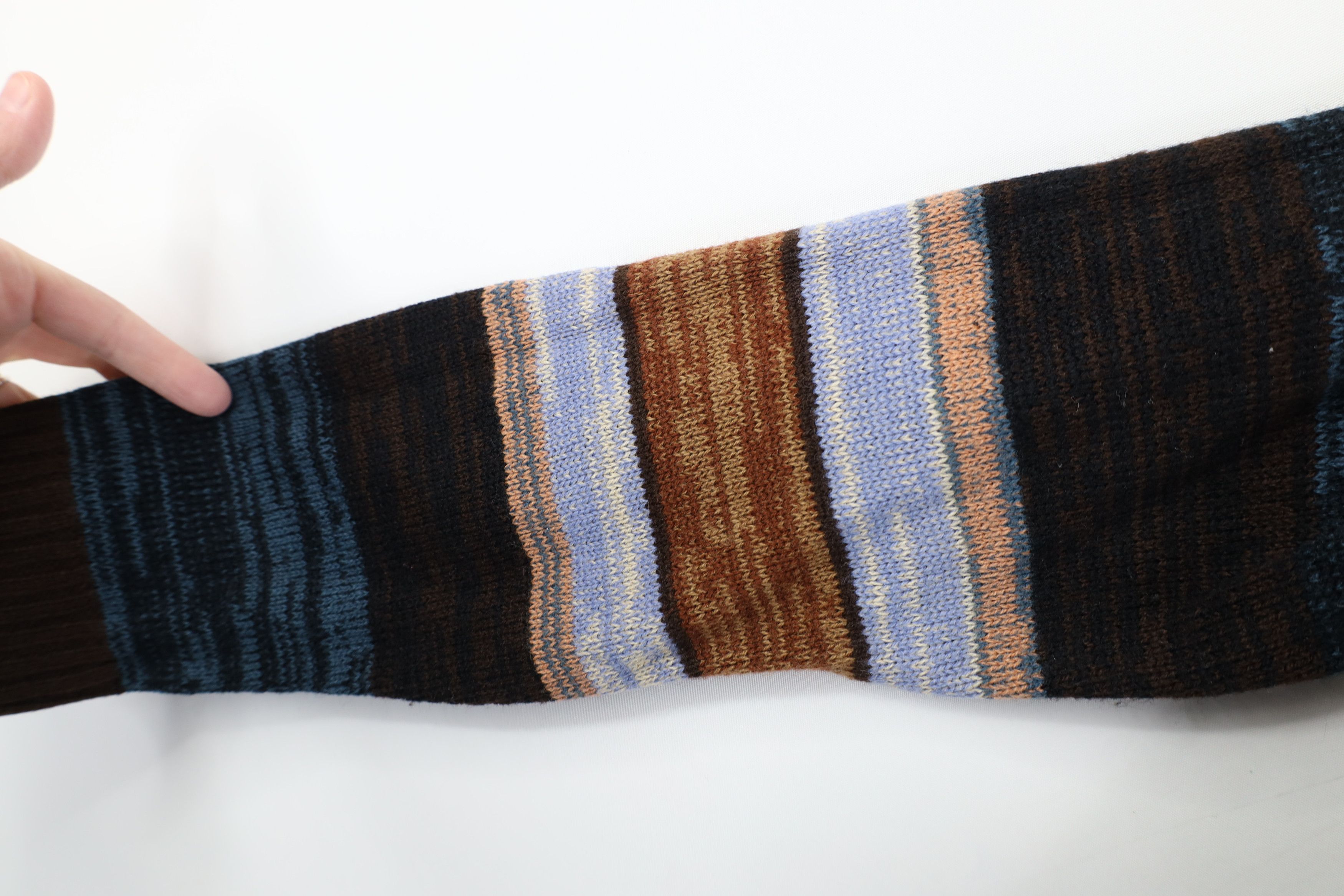 Vintage Vintage 70s Streetwear Fair Isle Crewneck Sweater Earth Tone Size XS / US 0-2 / IT 36-38 - 5 Thumbnail