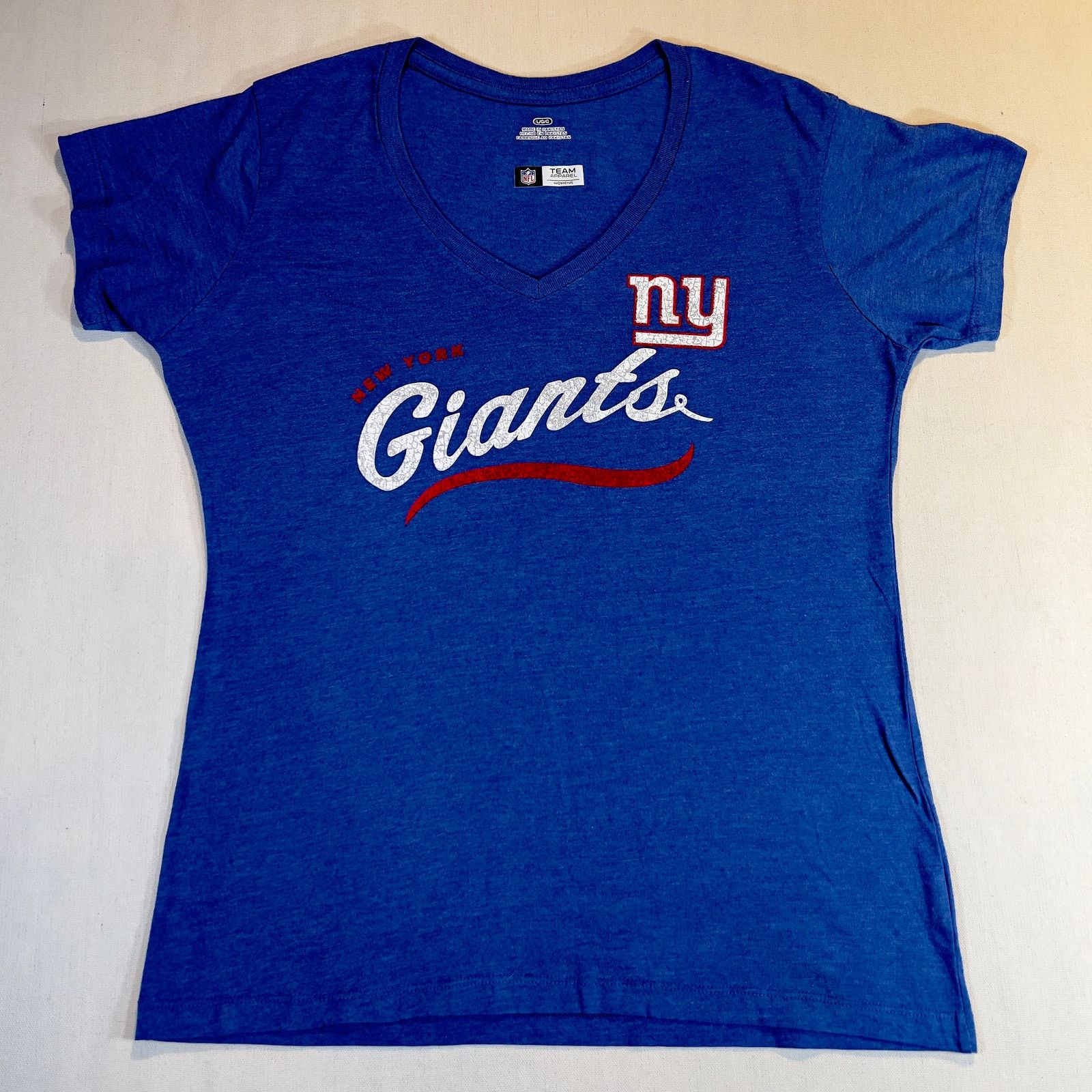 NFL NFL Team Apparel Womans L NY Giants Blue Short Sleeve TShirt Size L / US 10 / IT 46 - 2 Thumbnail