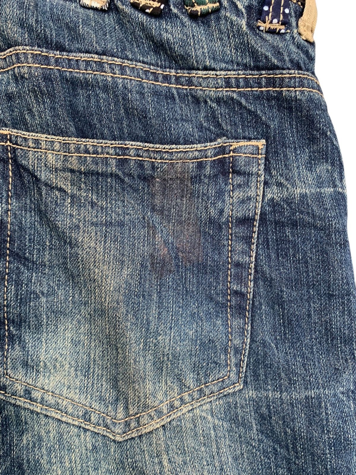 Le Grande Bleu (L.G.B.) DOUBLE WAIST UNBRAND PUNK STYLE RUSTY DISTRESSSED DENIM Size US 29 - 16 Thumbnail