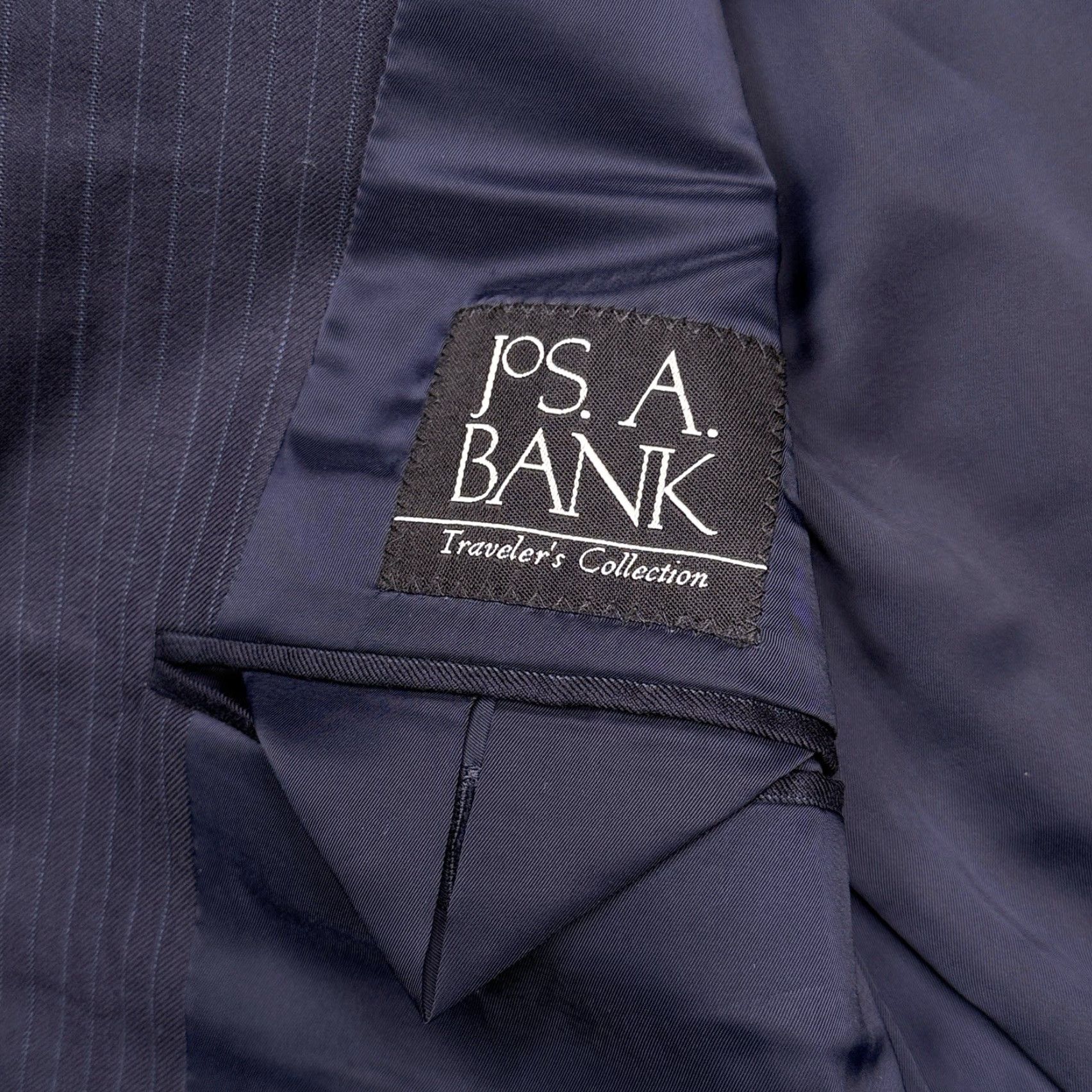 Jos. A. Bank Jos. A. Bank Travelers Collection Suit Jacket 42R Navy Wool Slim Blazer Size 42R - 6 Thumbnail