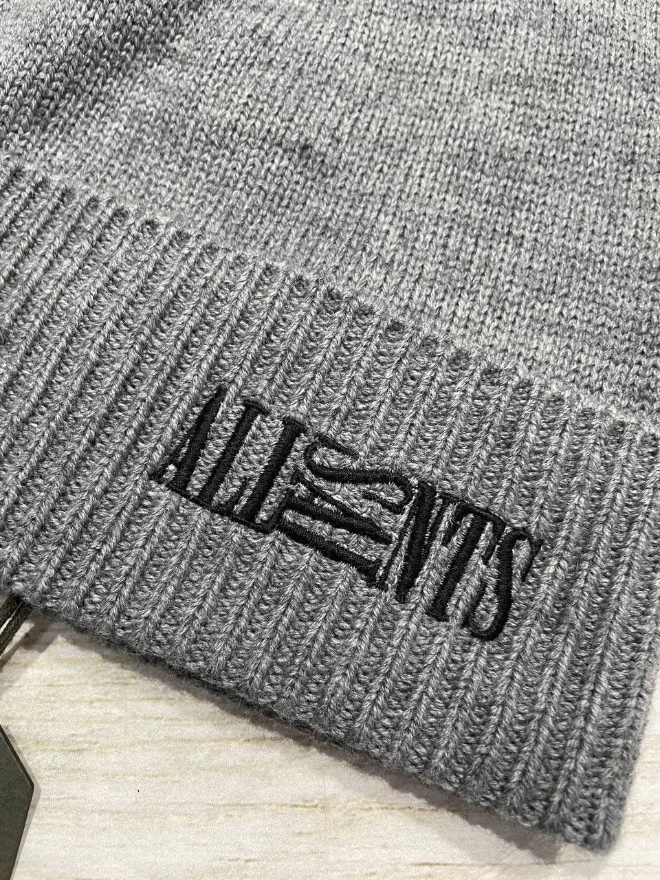 Allsaints New Allsaints Oppose Logo Beanie Wool Grey Marl Men Size ONE SIZE - 3 Thumbnail