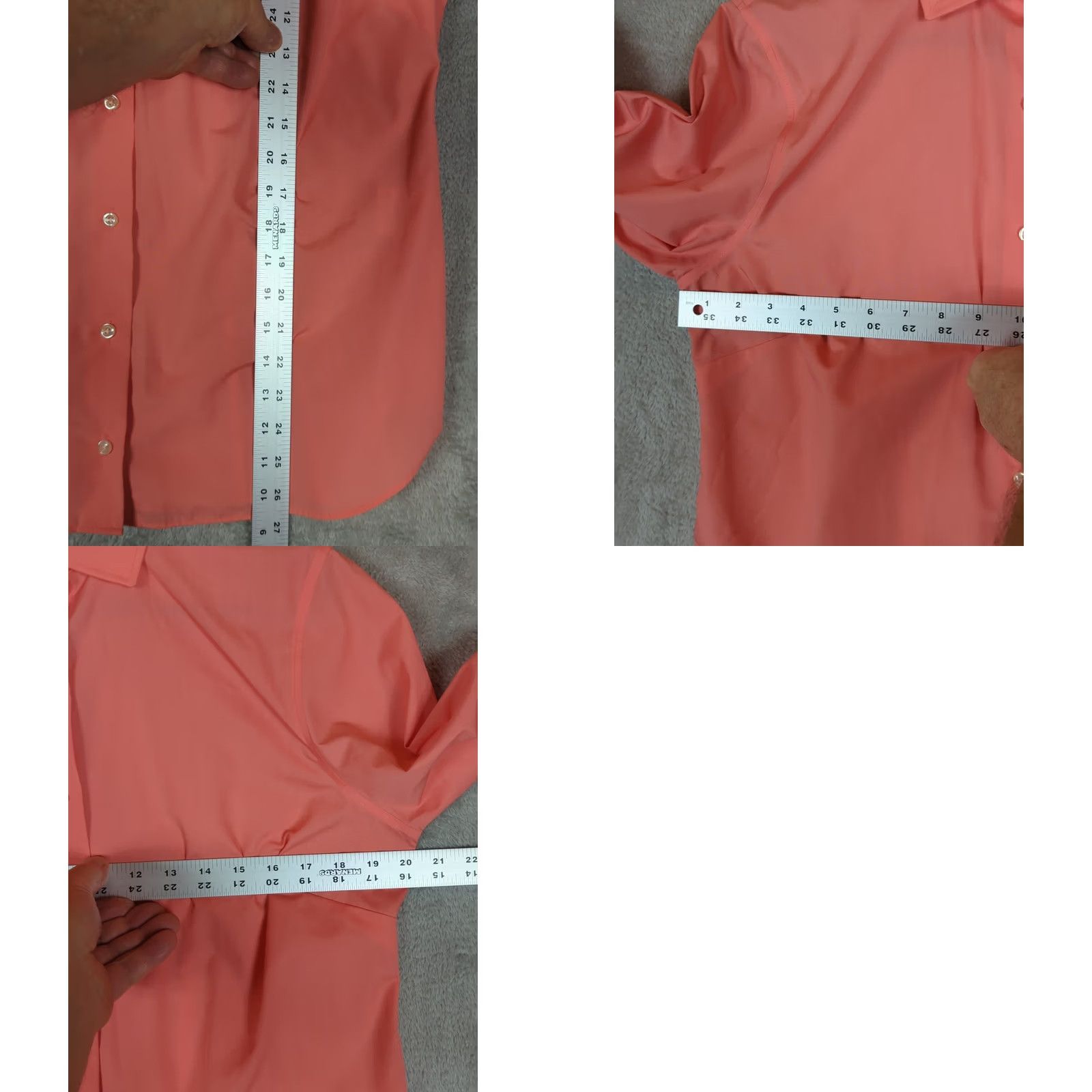 Lands' End LANDS' END WOMEN'S ORANGE LONG SLEEVE BUTTON FRONT WRINKLE FREE TOP SZ 12T Tall Shirts Womens Work Modern Size XL / US 12-14 / IT 48-50 - 9 Thumbnail