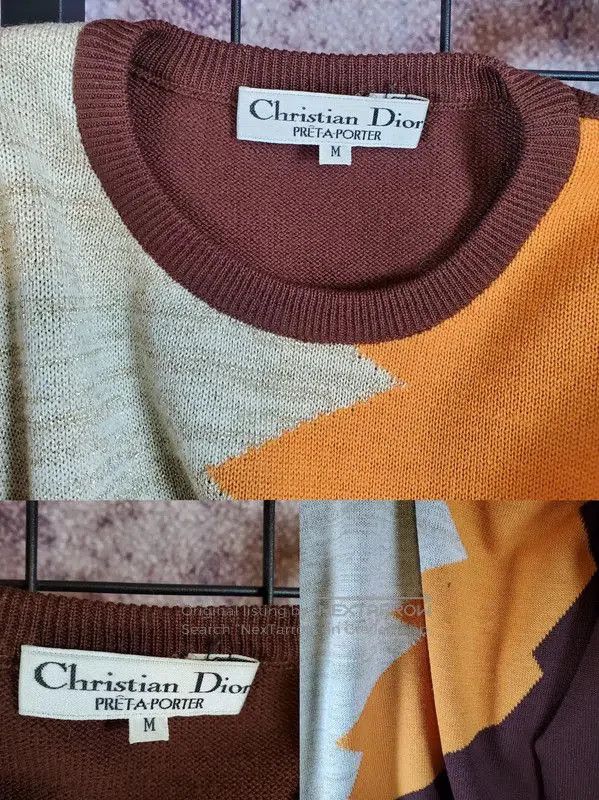 Dior Dior Brown Wool Long Sleeve Pullover Sweater . Size M / US 6-8 / IT 42-44 - 8 Thumbnail