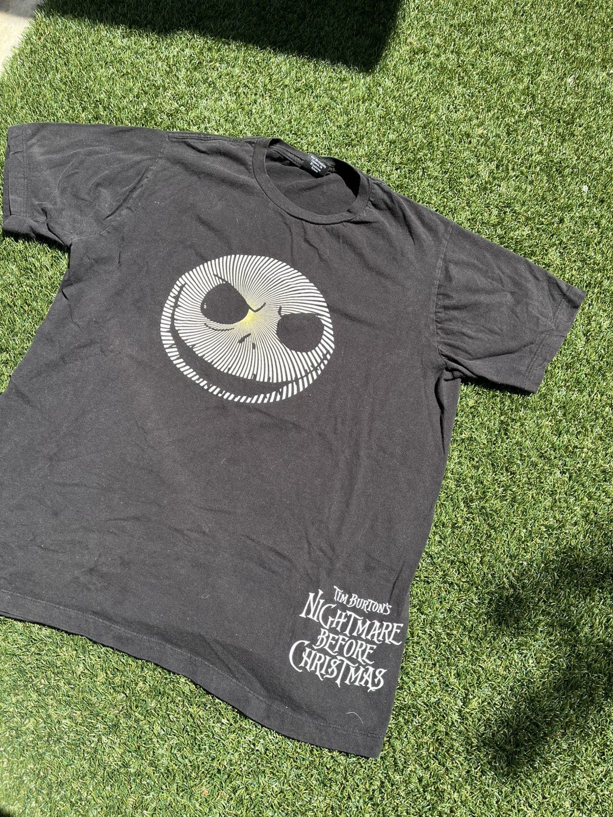 Vintage VTG 00’s Nightmare Before Christmas Faded Black Tee Size US L / EU 52-54 / 3 - 3 Thumbnail