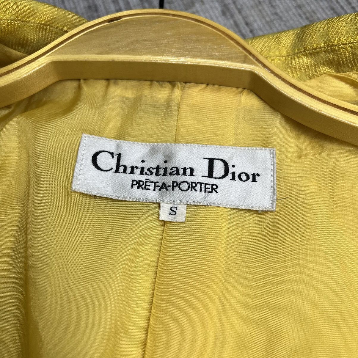 Christian Dior Monsieur A39 Vintage Christian Dior Pret-A-Porter Yellow Blazer Size US S / EU 44-46 / 1 - 18 Thumbnail