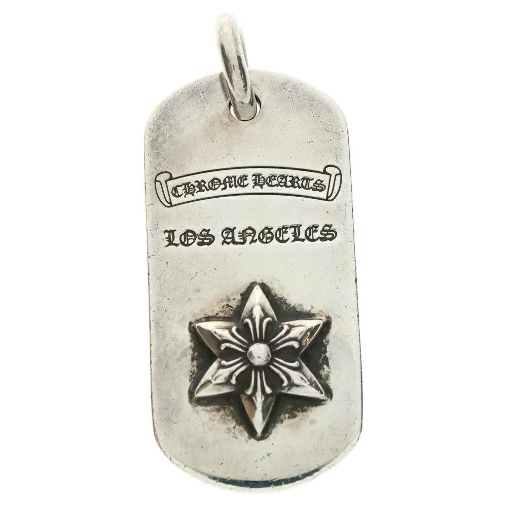 CHROME HEARTS LA RAISED HEART DOG TAG pendant