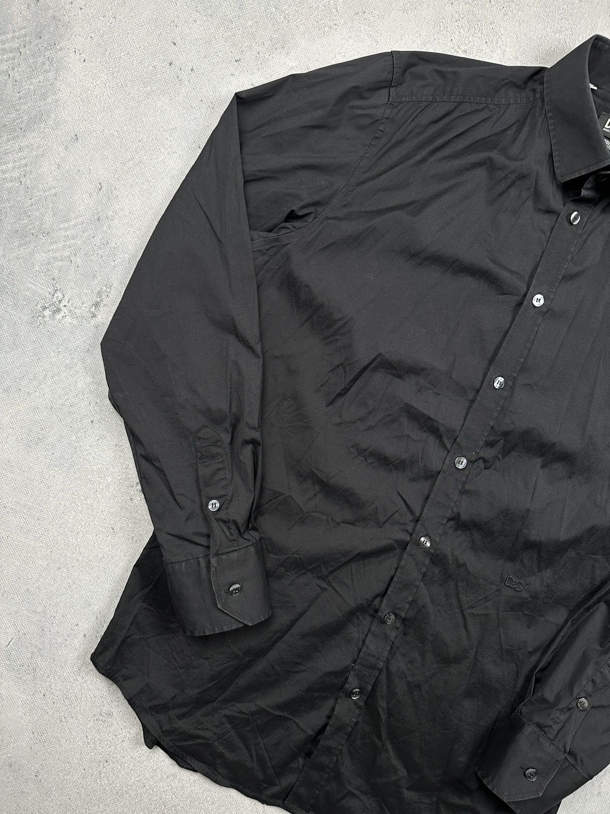 Dolce & Gabbana Dolce And Gabbana D&G George Black Button Up Shirt Slim Fit Size US L / EU 52-54 / 3 - 2 Thumbnail