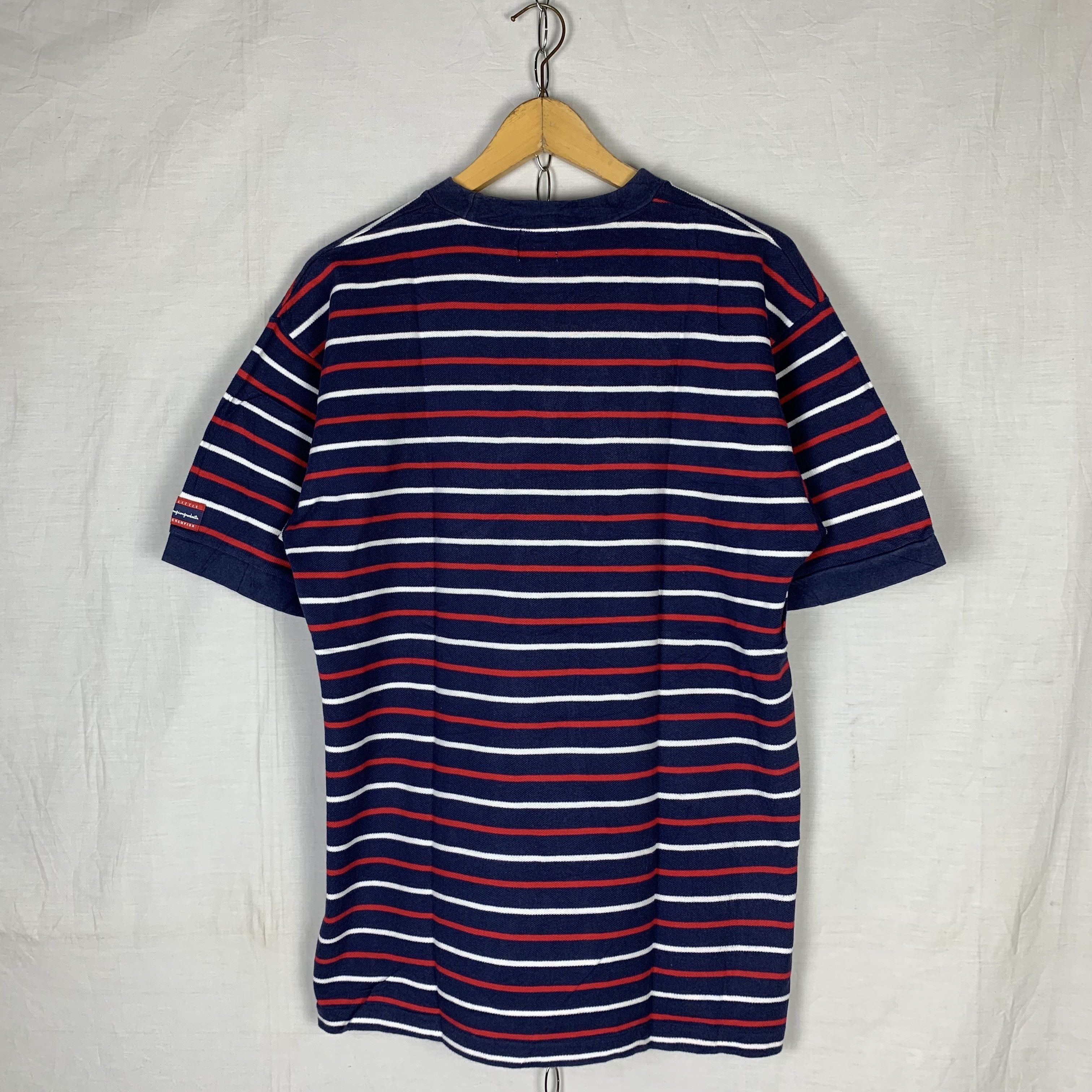 Champion Vintage Champion Striped Tshirt Size US L / EU 52-54 / 3 - 4 Thumbnail
