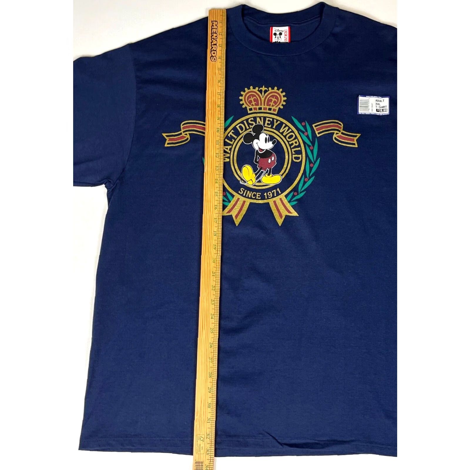 Vintage VINTAGE Disney Designs T-Shirt 2XL Mens Mickey Mouse Disney World Blue Cotton Crew Neck Short Sleeve USA 1990s Cartoon 90s Size US XXL / EU 58 / 5 - 7 Thumbnail