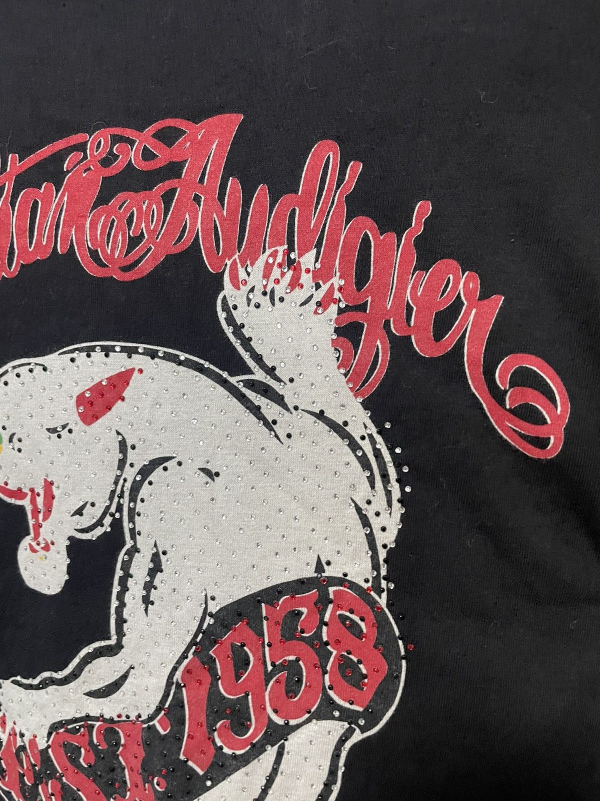 Ed Hardy Vintage Cristian Audigier By Ed Hardy Rhinestones Style Tee Size US L / EU 52-54 / 3 - 5 Thumbnail