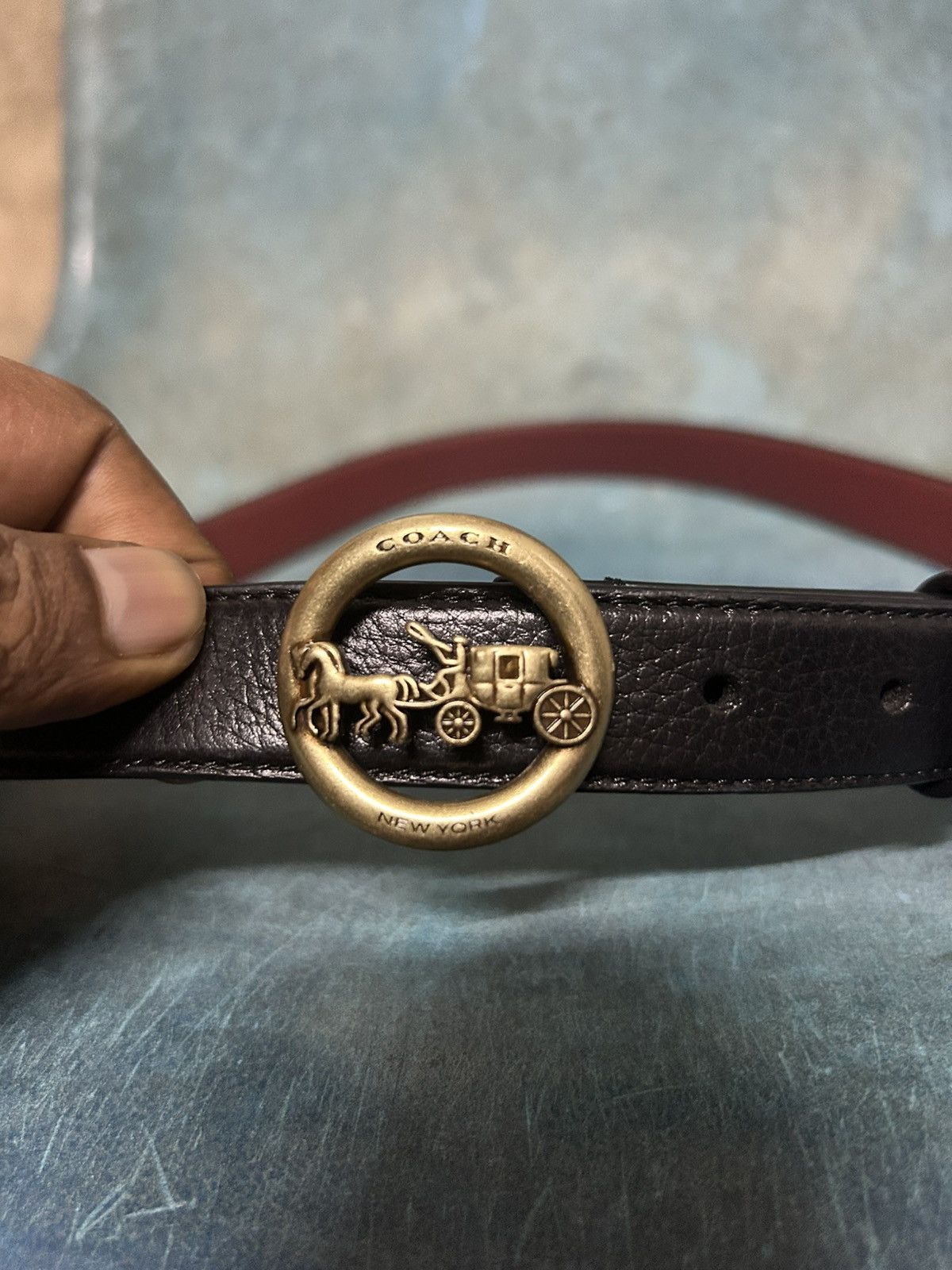 Coach Coach Horse And Carriage Leather Belt Size ONE SIZE - 10 Thumbnail