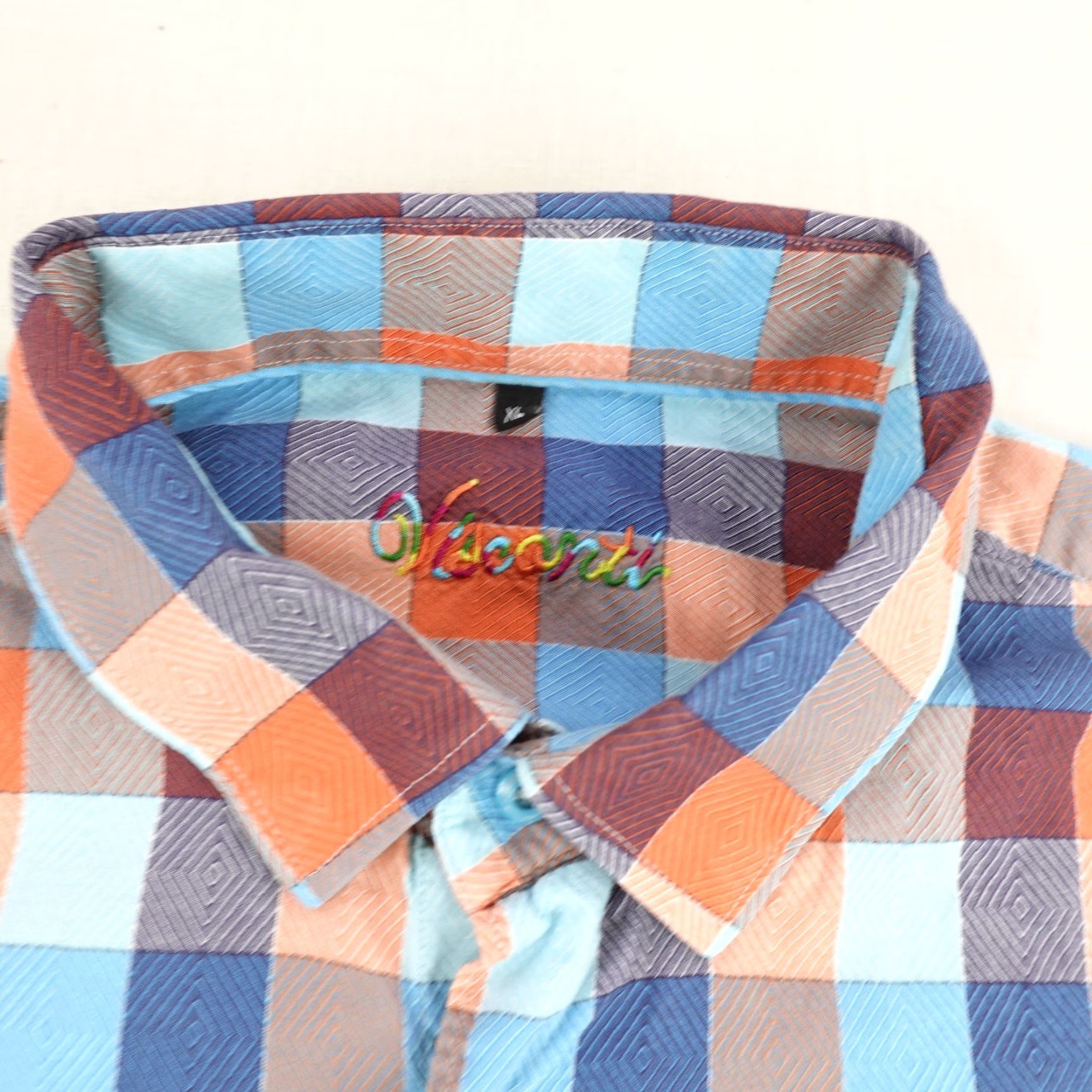 Luchiano Visconti VINTAGE Luchiano Visconti Shirt Mens XL Blue Plaid Button-Up Long Sleeve Cotton Classic Designer Size US XL / EU 56 / 4 - 2 Thumbnail