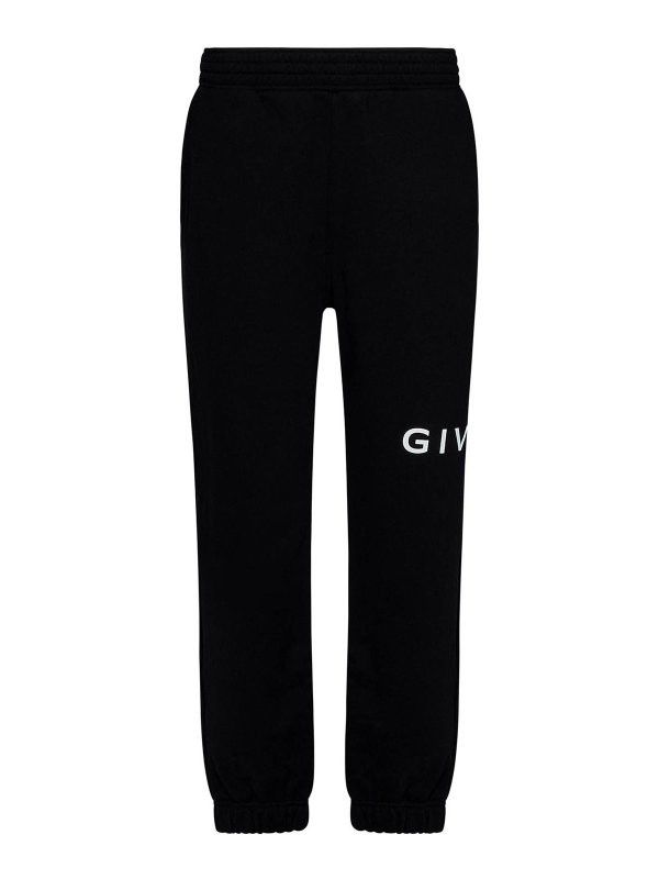 o1srvl11e0625 Brushed Cotton Joggers in Black