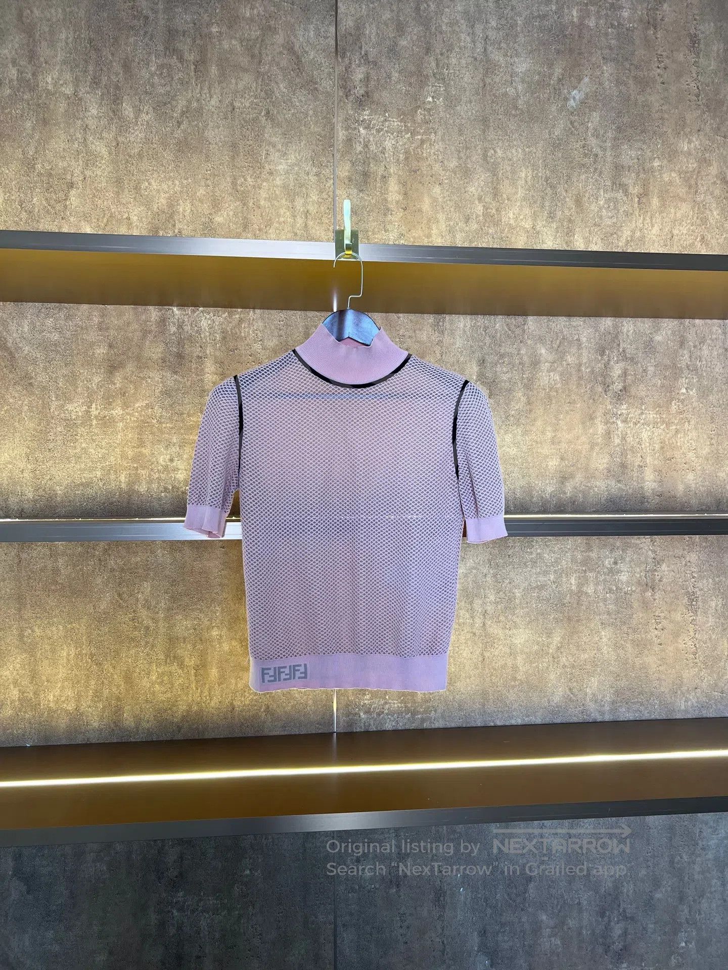 Fendi Fendi Openwork Knit Short Sleeve| Size M / US 6-8 / IT 42-44 - 1 Thumbnail