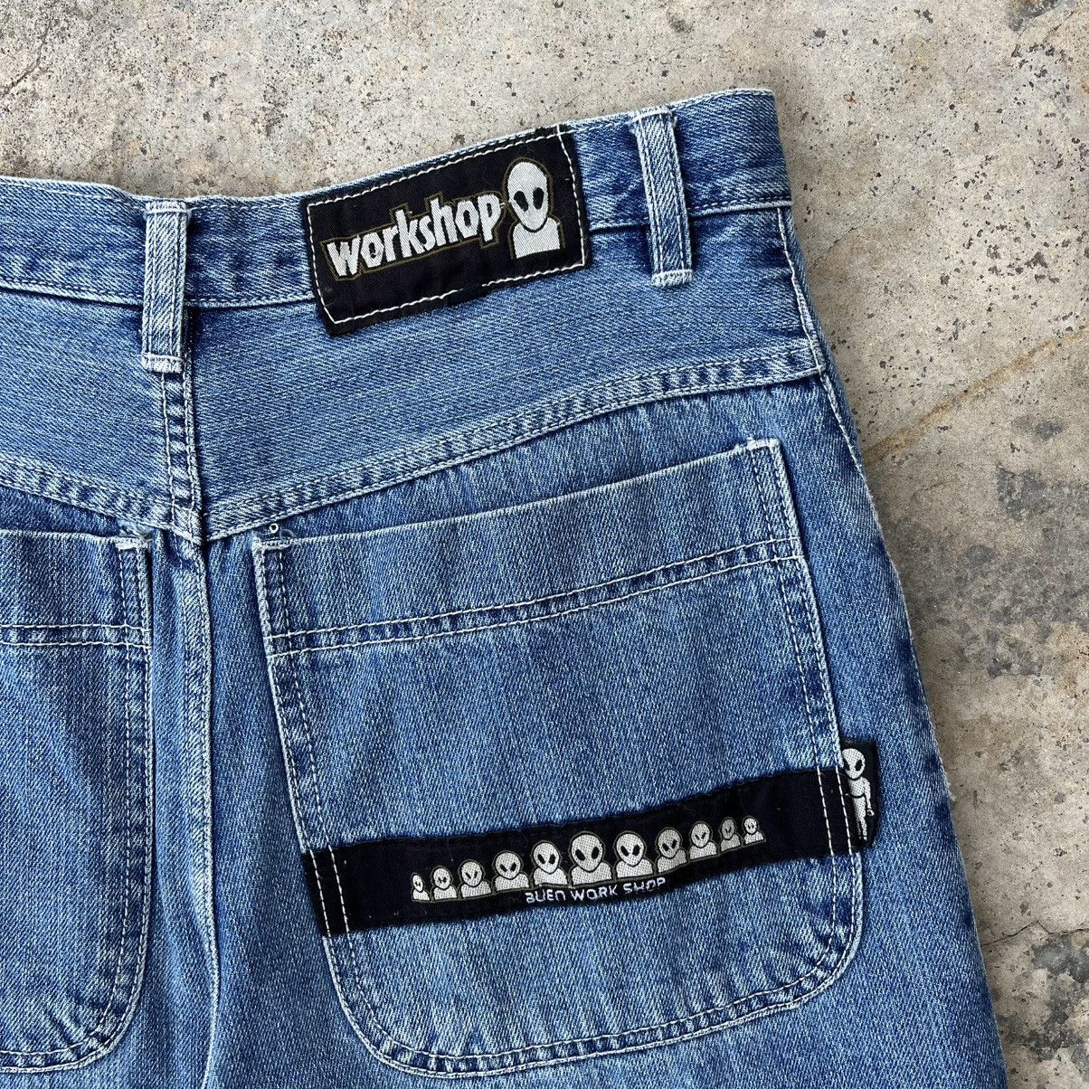 Alien Workshop Vintage 90s Alien Workshop Baggy Y2K denim Size US 31 - 6 Thumbnail