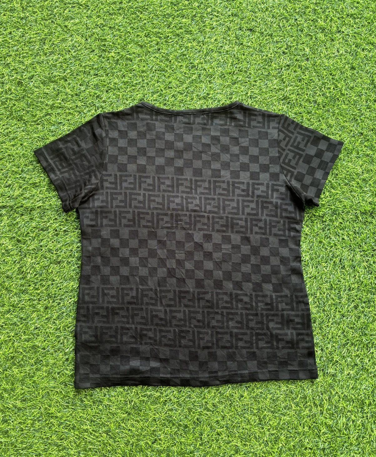 Fendi Vintage Fendi Monogram Black Tshirt Size M / US 6-8 / IT 42-44 - 2 Thumbnail