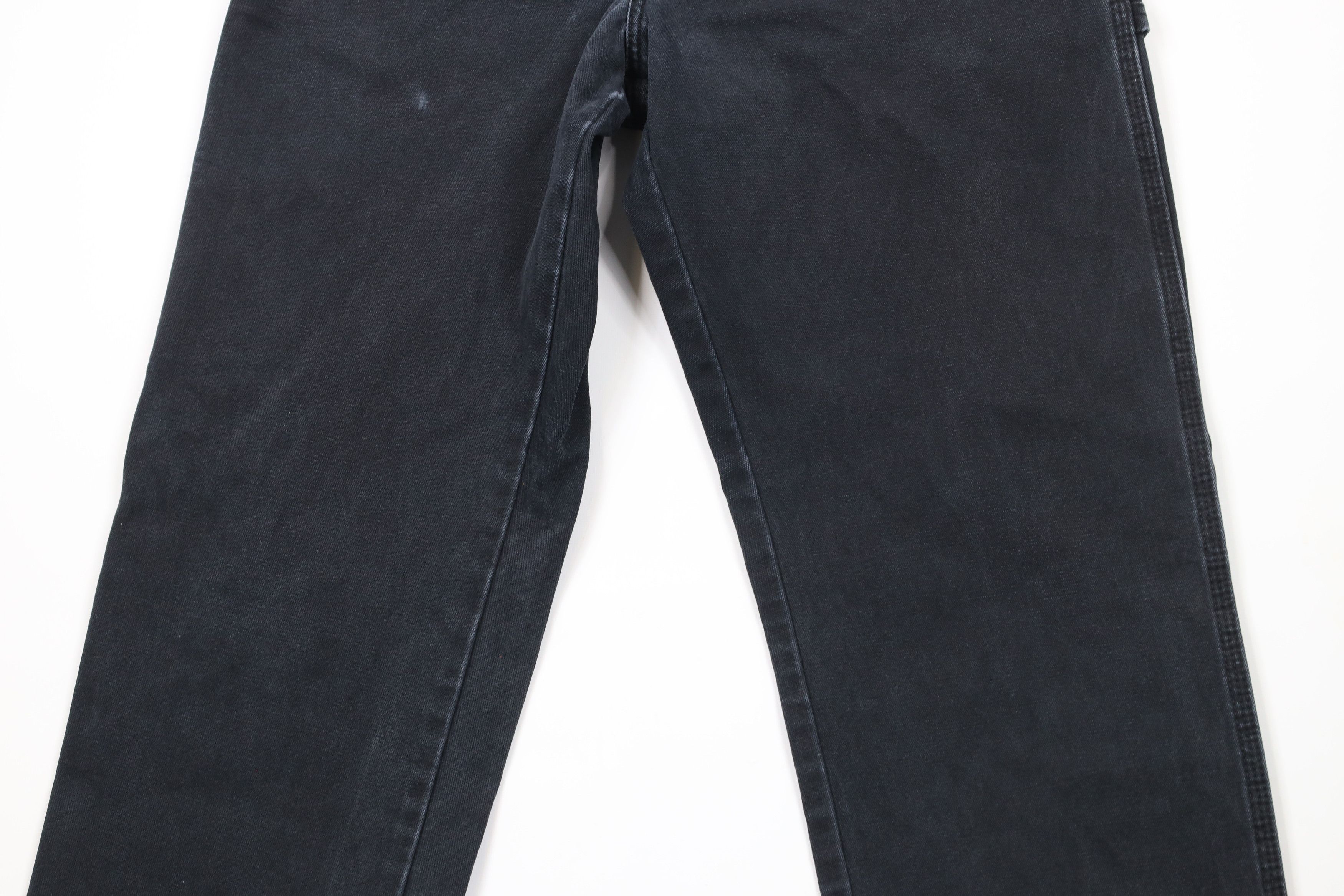 Dickies × Vintage Vintage Dickies Spell Wide Leg Canvas Dungaree Pants Black Size US 33 - 3 Thumbnail