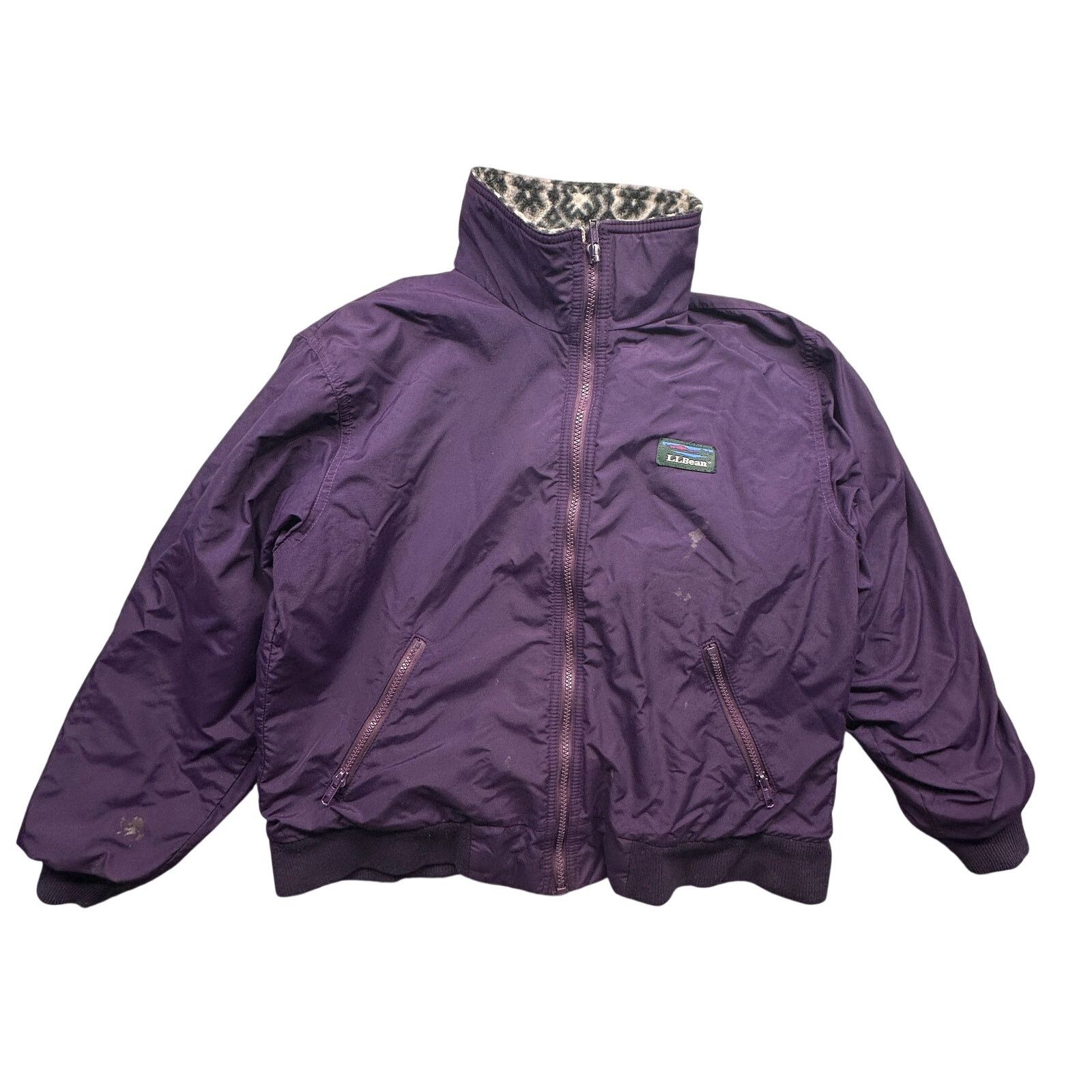 L.L. Bean Vintage LL Bean Warm Up Jacket Womens Medium Fleece Lined Size M / US 6-8 / IT 42-44 - 1 Thumbnail