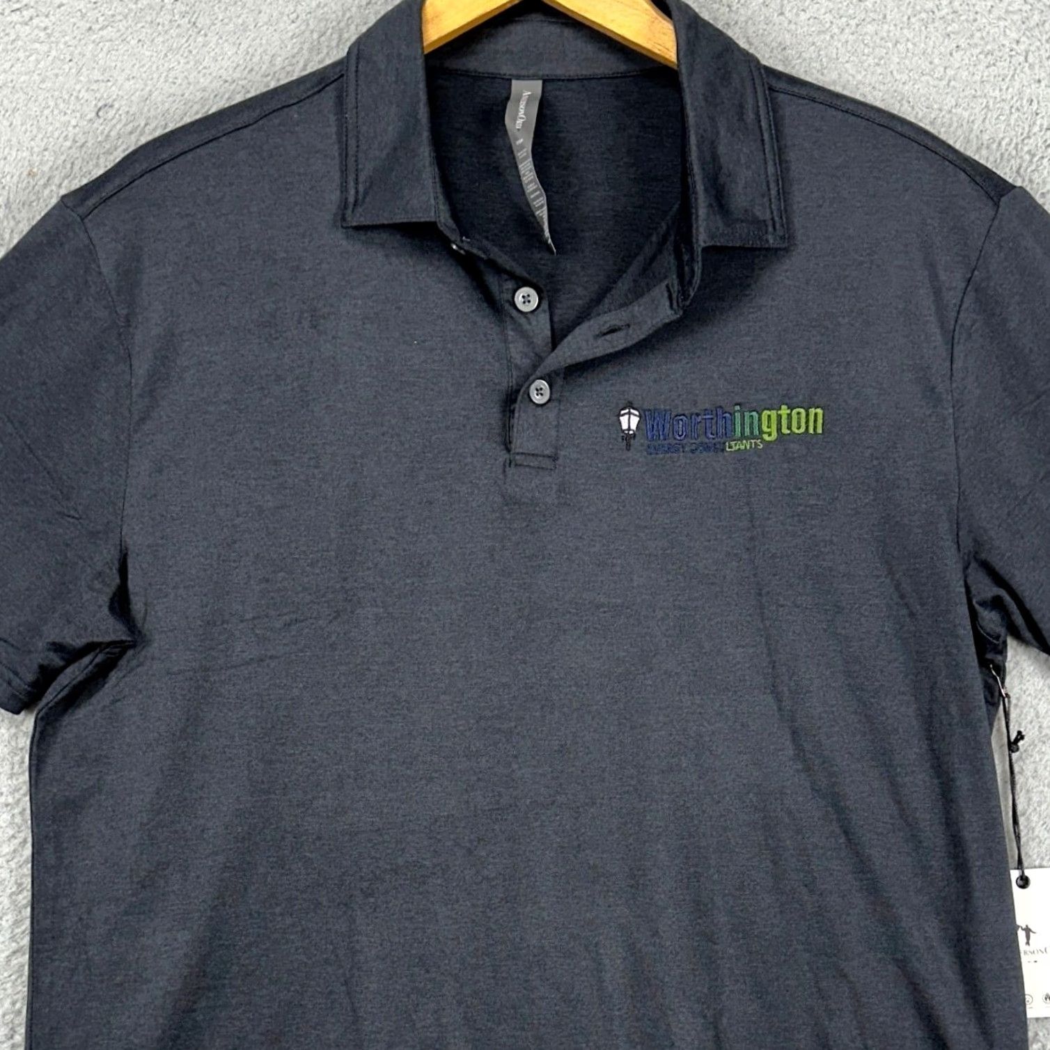 Vintage AndersonOrd Mens Golf Polo Shirt Large Black Short Sleeve Rugby Performance NEW Size US L / EU 52-54 / 3 - 2 Thumbnail