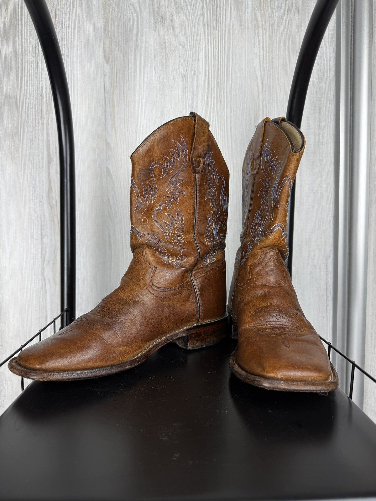 Cowboy Equipment Tin Star Boots Cowboy Western Texas Leather shoes size 6.5D Size US 6.5 / EU 39-40 - 15 Thumbnail