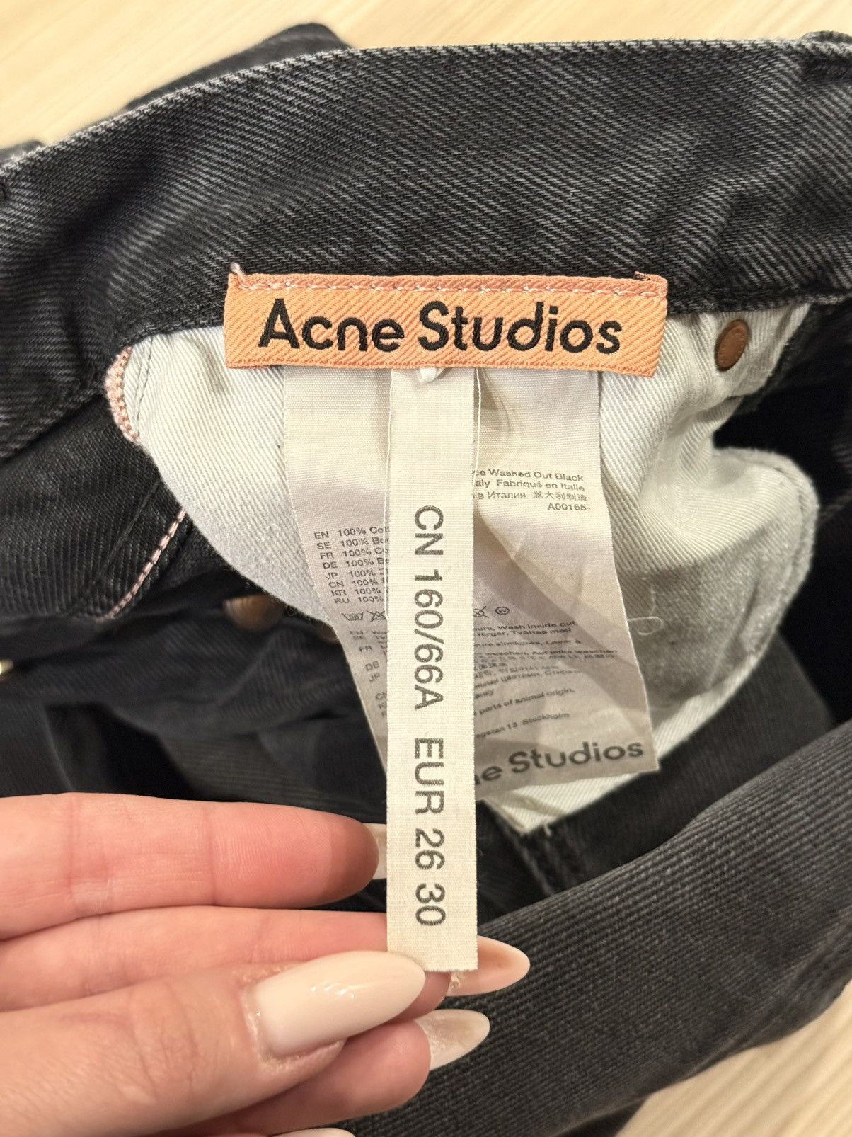 Acne Studios Acne Studios Mece Vintage Black High-Rise Straight Jeans Size 26" / US 2 / IT 38 - 8 Thumbnail