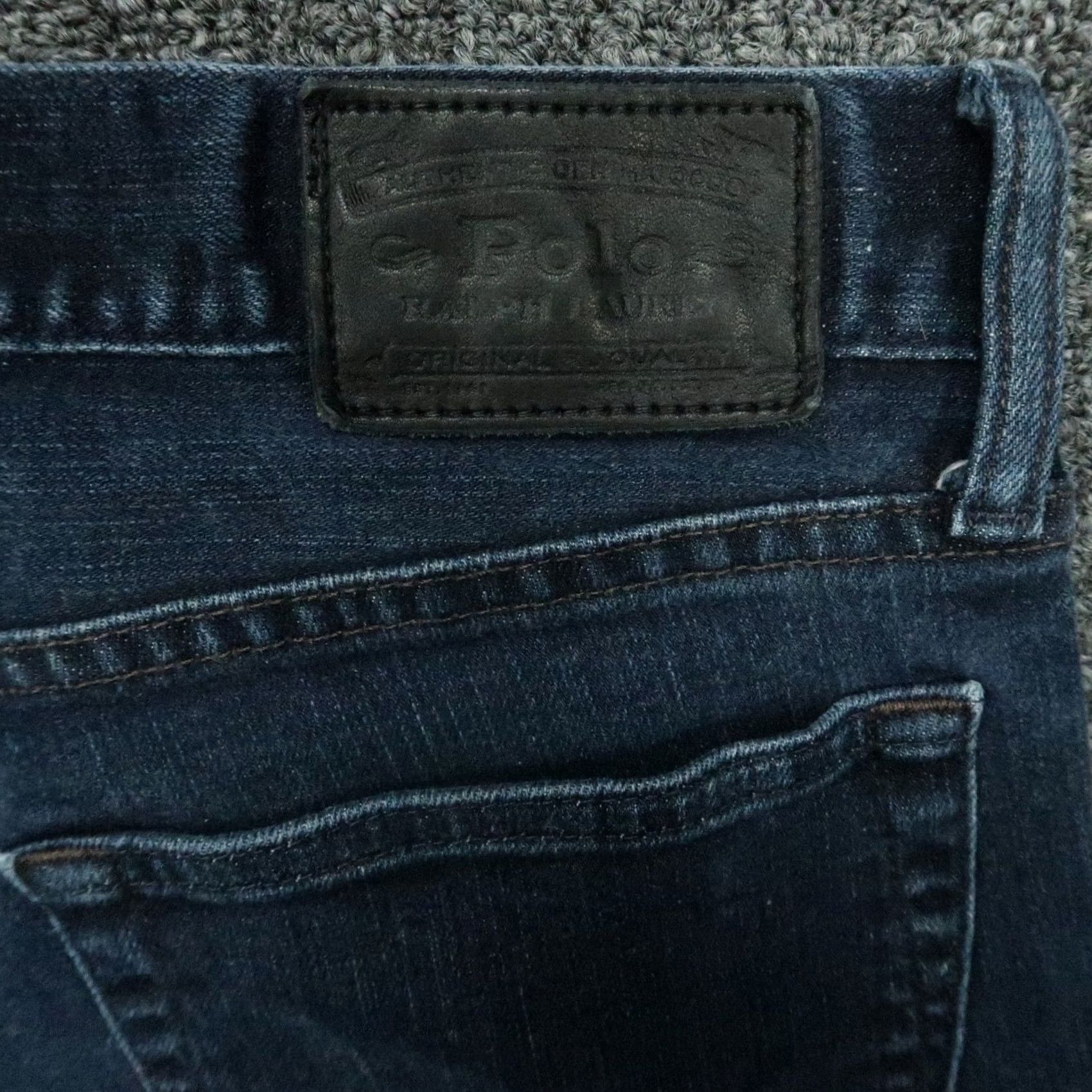 Polo Ralph Lauren Polo Ralph Lauren Jeans Slim Straight 5 Pocket Mens 33x30 Blue Dark Wash 30 In Inseam Stretch Denim Variety Varick Style Straight Size US XS / EU 42 / 0 - 7 Thumbnail