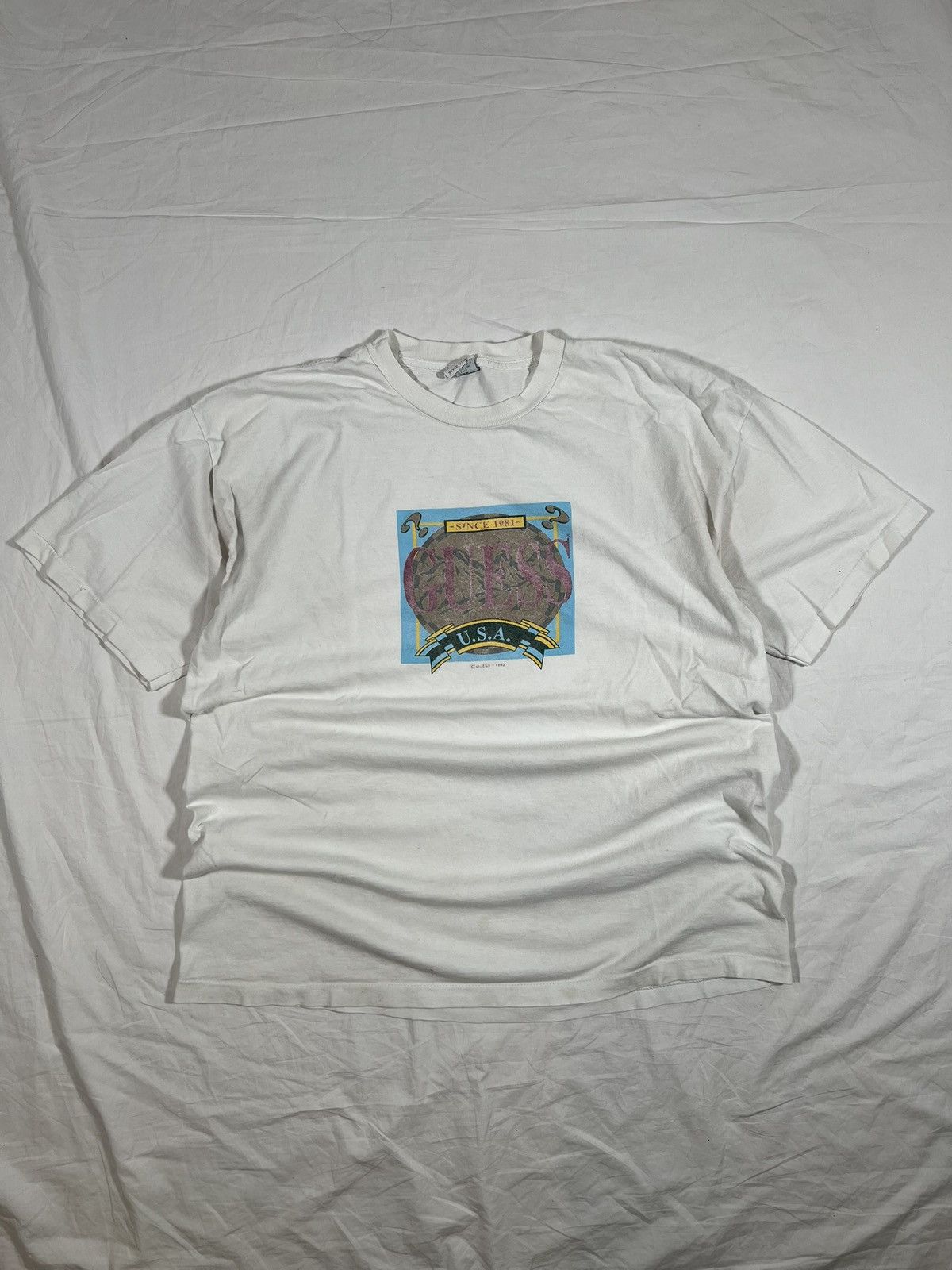 Guess Vintage 90s Guess Jeans Asap Rocky Style Single Stitch Tee Size US M / EU 48-50 / 2 - 1 Thumbnail