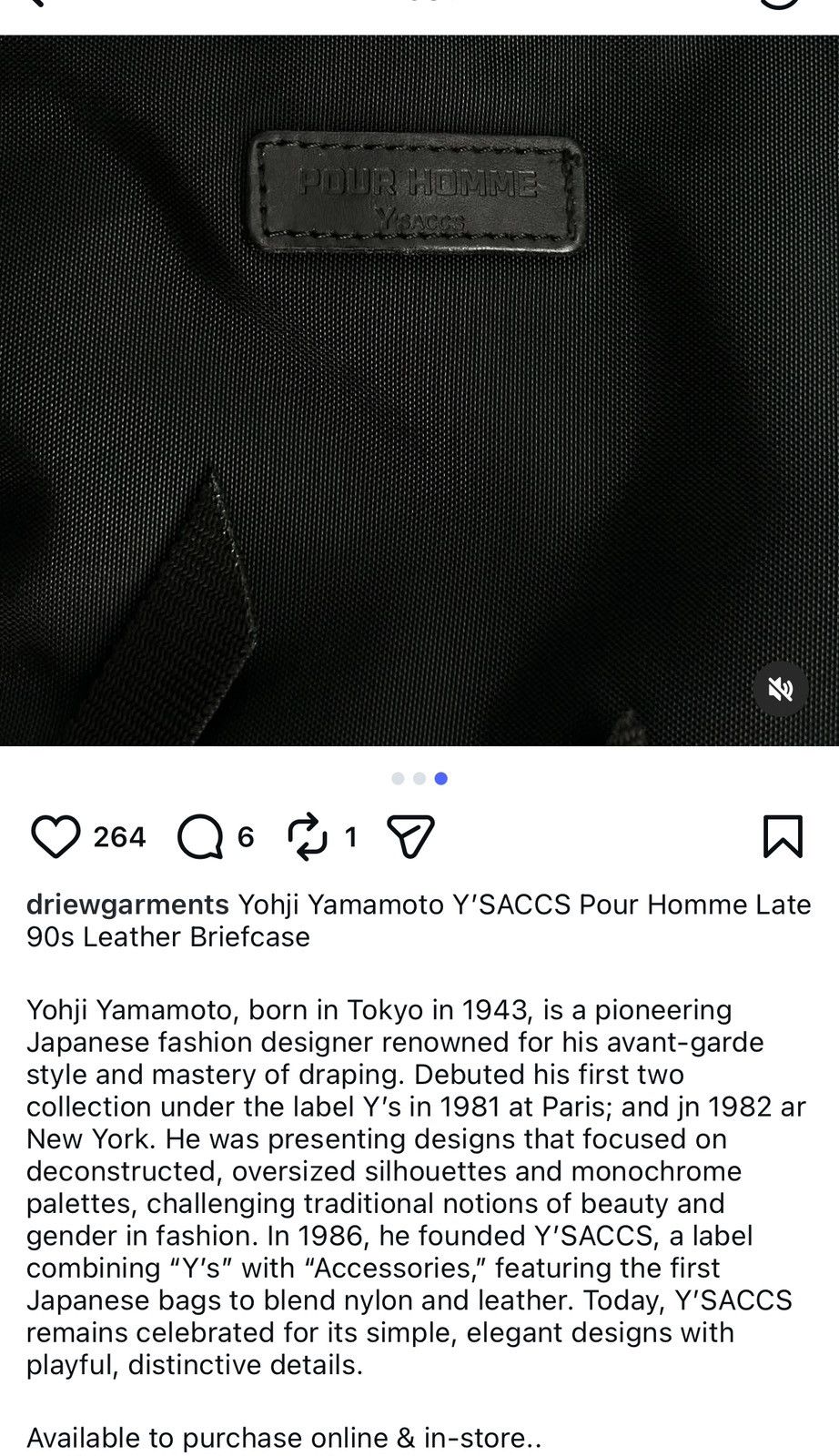 Yohji Yamamoto Yohji Yamamoto Y’ SACCS POUR HOMME 3 Way Travel Bag Size ONE SIZE - 15 Thumbnail