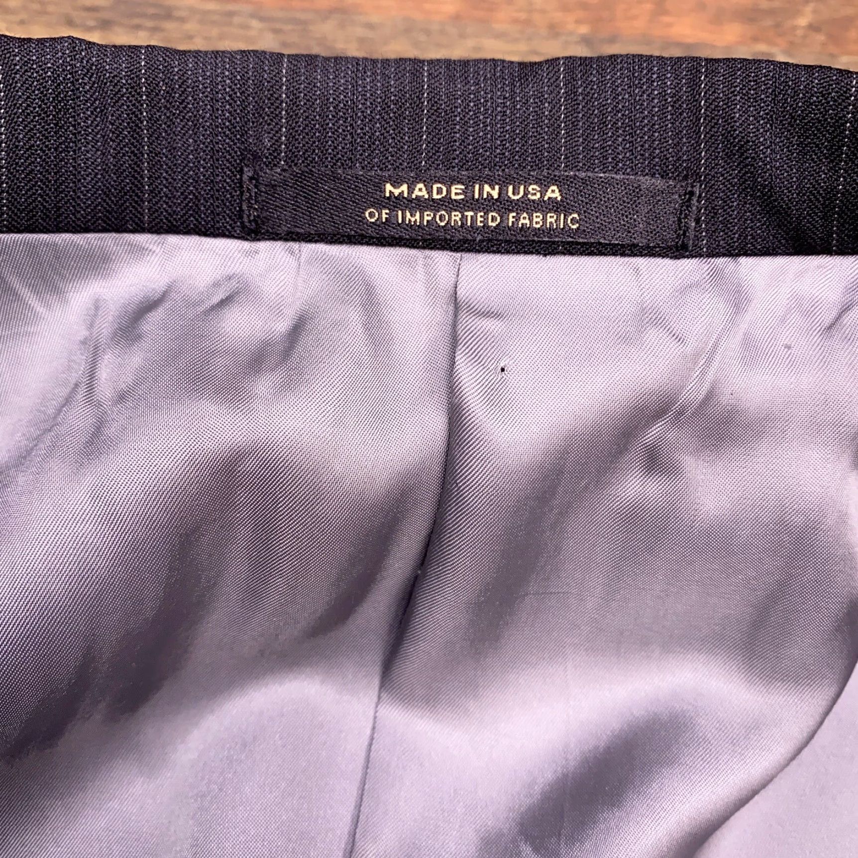 Hart Schaffner Marx VINTAGE Hart Schaffner Marx Double-Breasted Blazer 40R Black Striped Sport Coat Size 40R - 5 Thumbnail