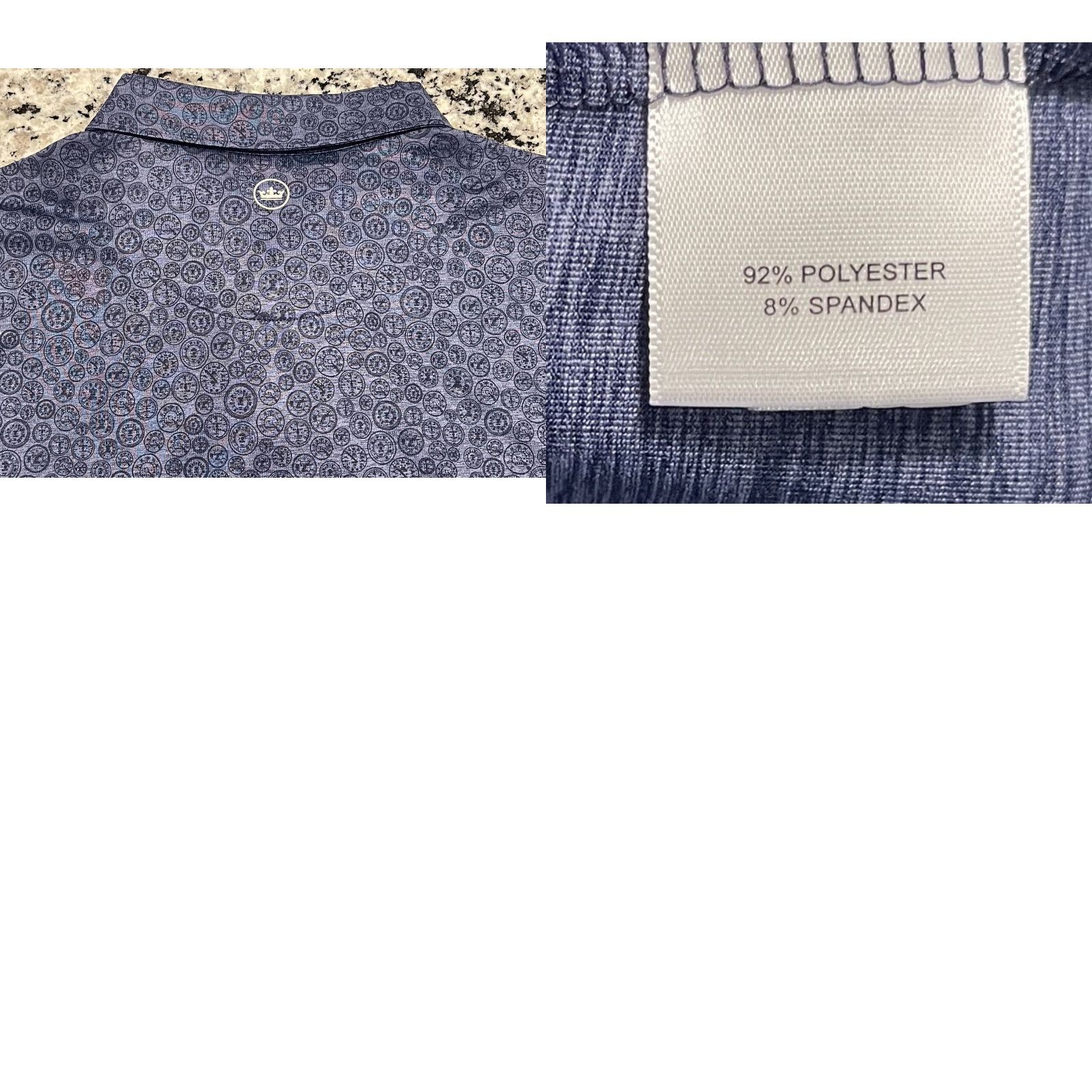 Peter Millar Peter Millar Crown Crafted Shirt Mens Large Clock Pattern Polo Size US L / EU 52-54 / 3 - 8 Thumbnail