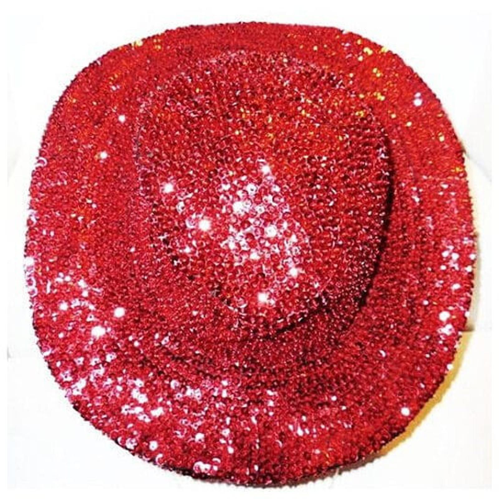 Designer Sequin Cowboy/Cowgirl Hat RED Size ONE SIZE - 1 Preview