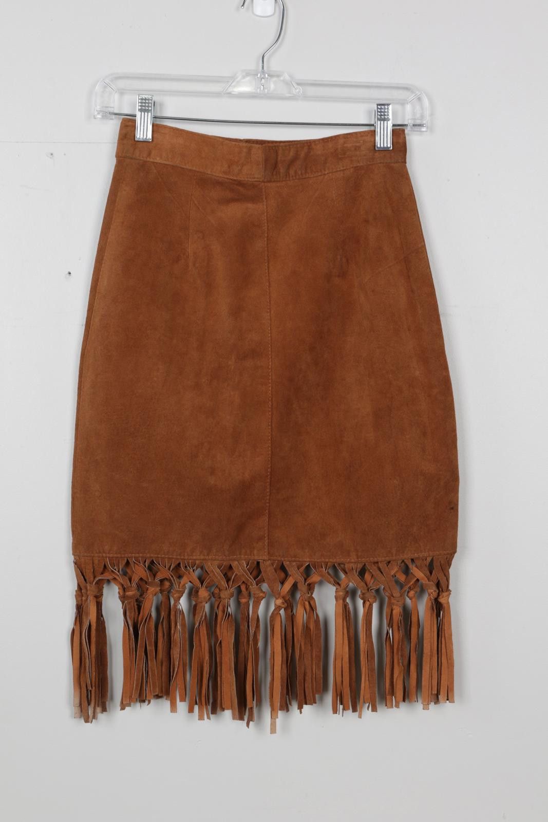 Vintage 70's Fiochi Tassle Skirt Size 26" / US 2 / IT 38 - 1 Thumbnail