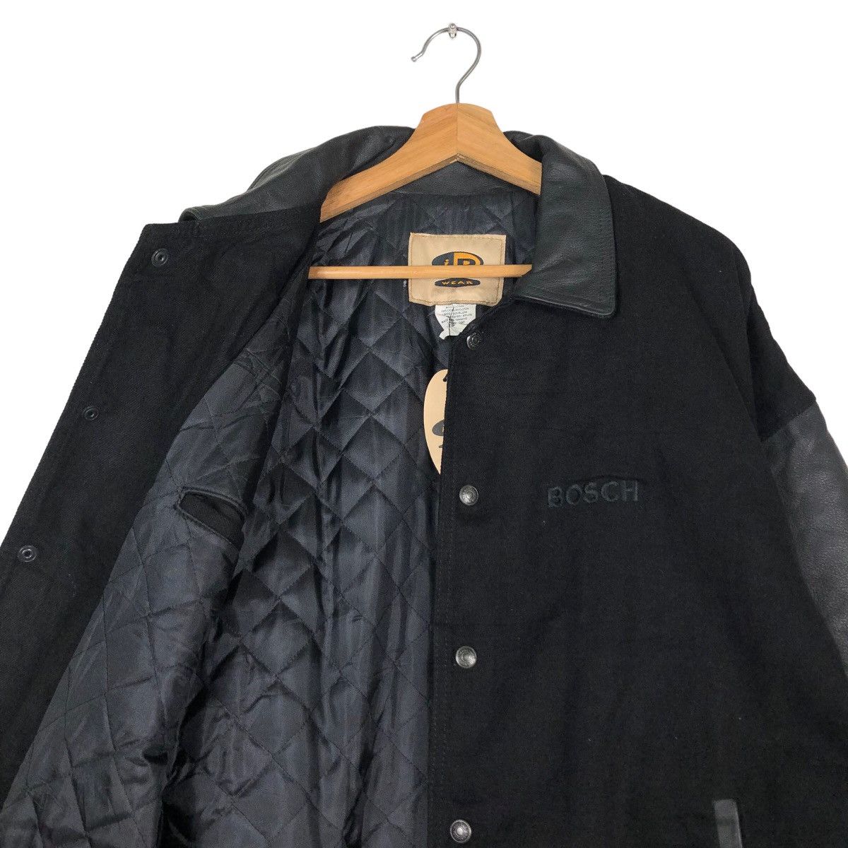 Japanese Brand 🔥Vintage Bomber Leather Jacket Fly Worker Bosch Big Logo Size US M / EU 48-50 / 2 - 12 Thumbnail