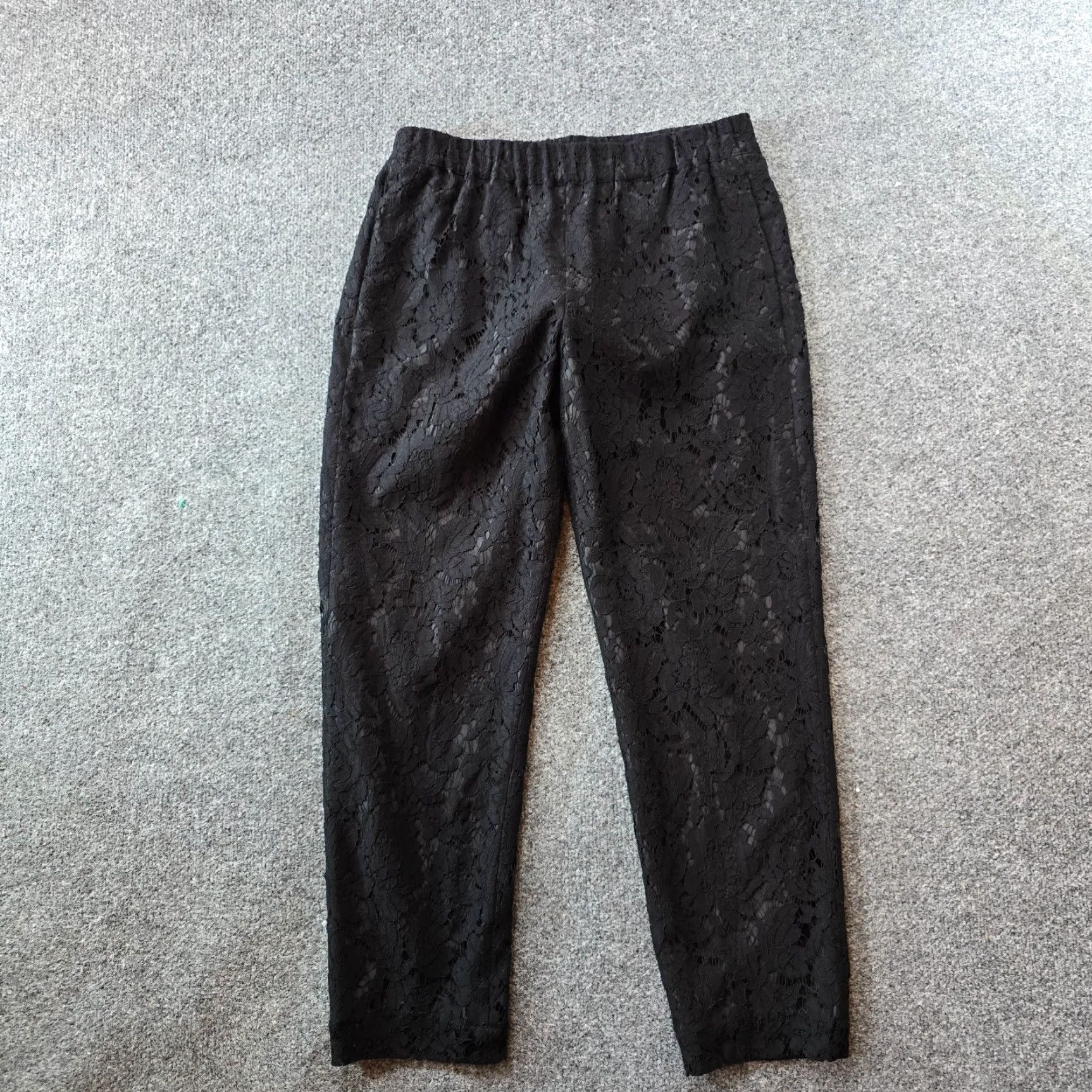 J.Crew J.CREW Pants Womens Size 6 Black Lace Lined Tapered Pull On Capsule Minimalist Shirt? Size 28" / US 6 / IT 42 - 2 Thumbnail