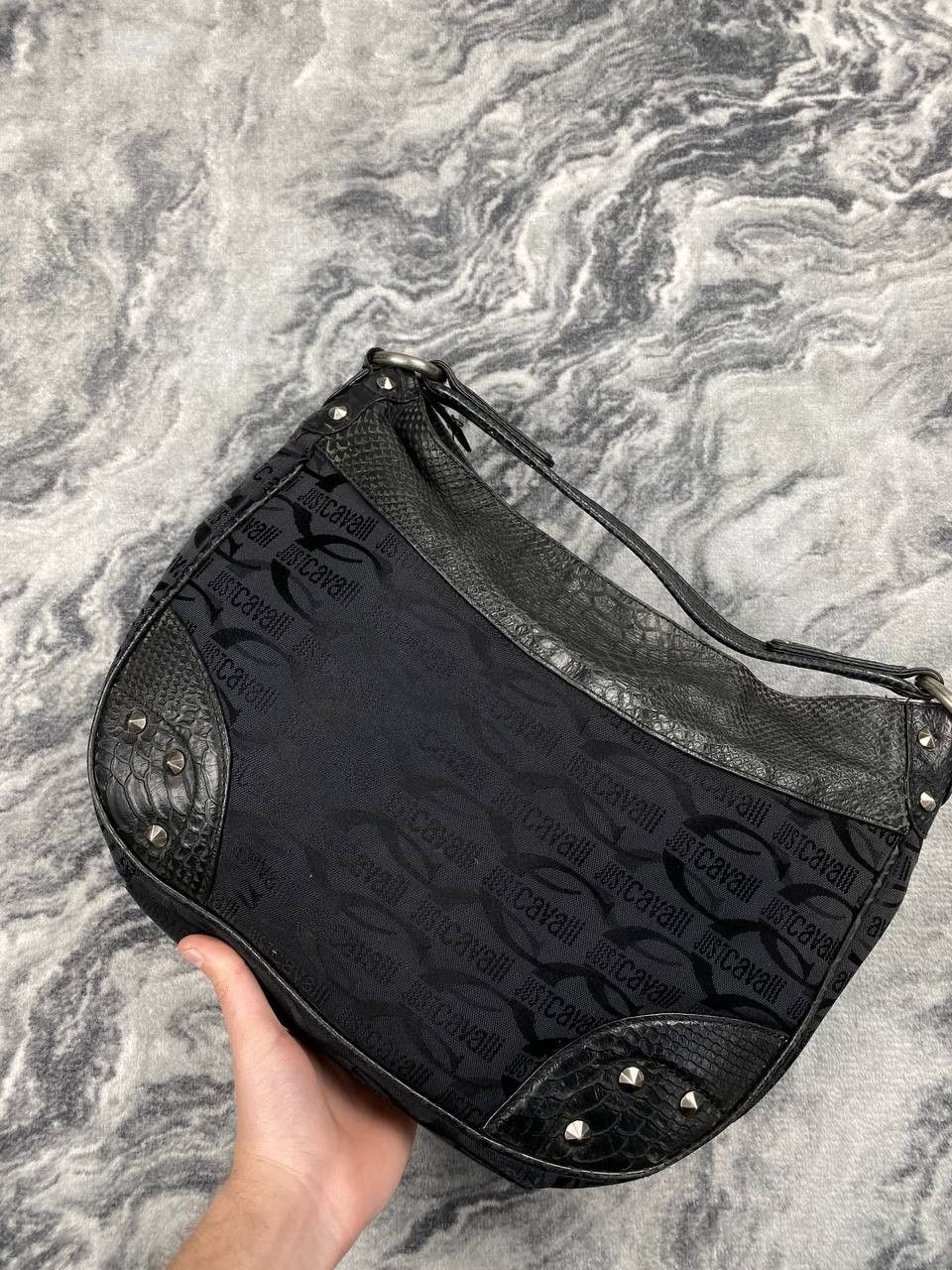 Just Cavalli Just Cavalli Leather Handbag Women Black Size ONE SIZE - 6 Thumbnail