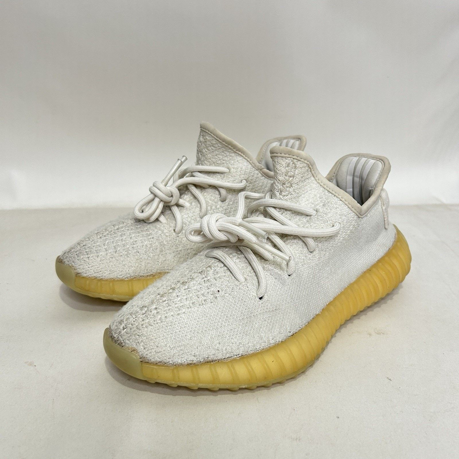 Adidas Adidas Yeezy Boost 350 “Cream/Triple White” CP9366 Size US 6.5 / IT 36.5 - 3 Thumbnail