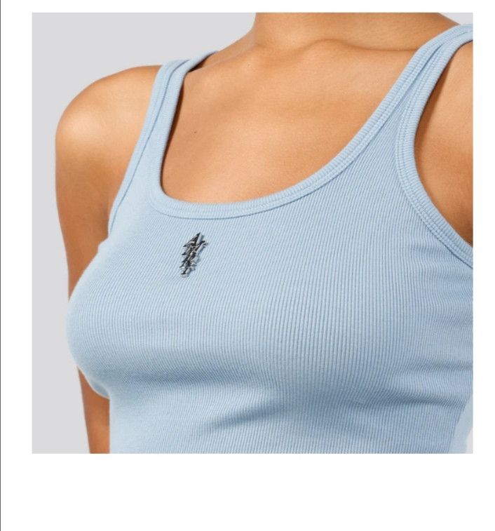 Amiri o1s1wg110525 Rib Tank Top in Blue Size XL / US 12-14 / IT 48-50 - 3 Thumbnail
