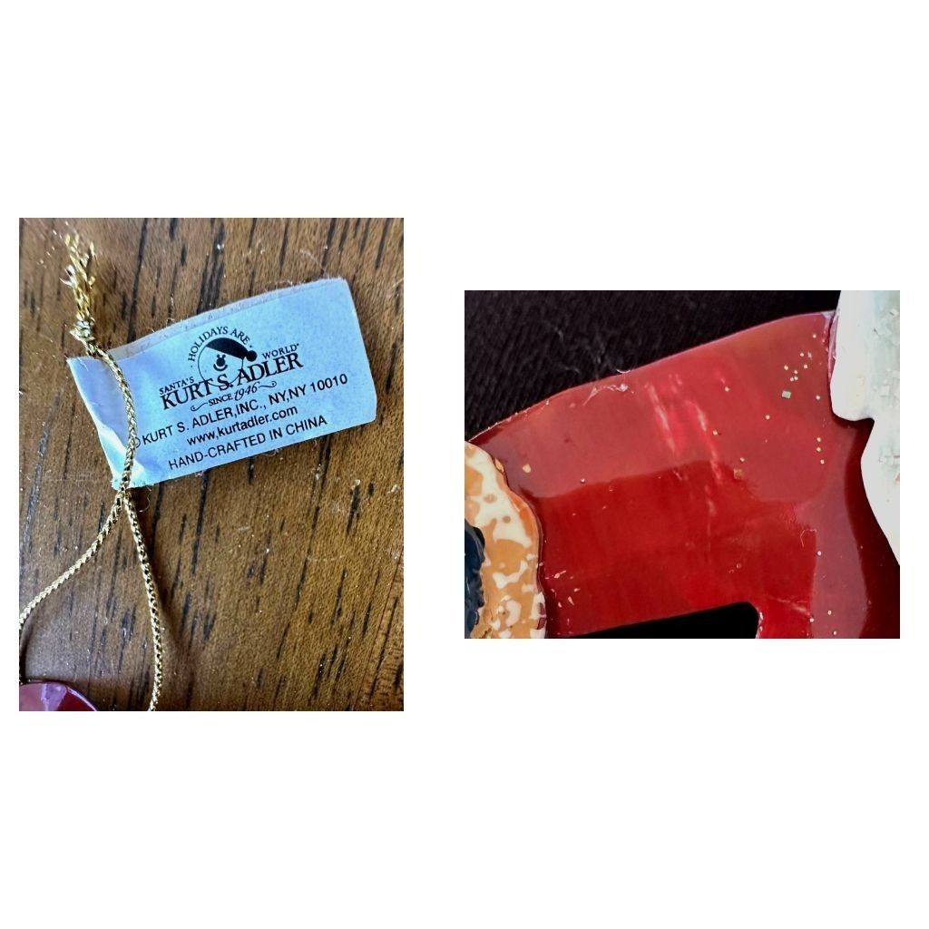 Designer × Vintage NWT VTG Kurt Adler Santa Cardinal Birdhouse Christmas Tree Size ONE SIZE - 12 Thumbnail