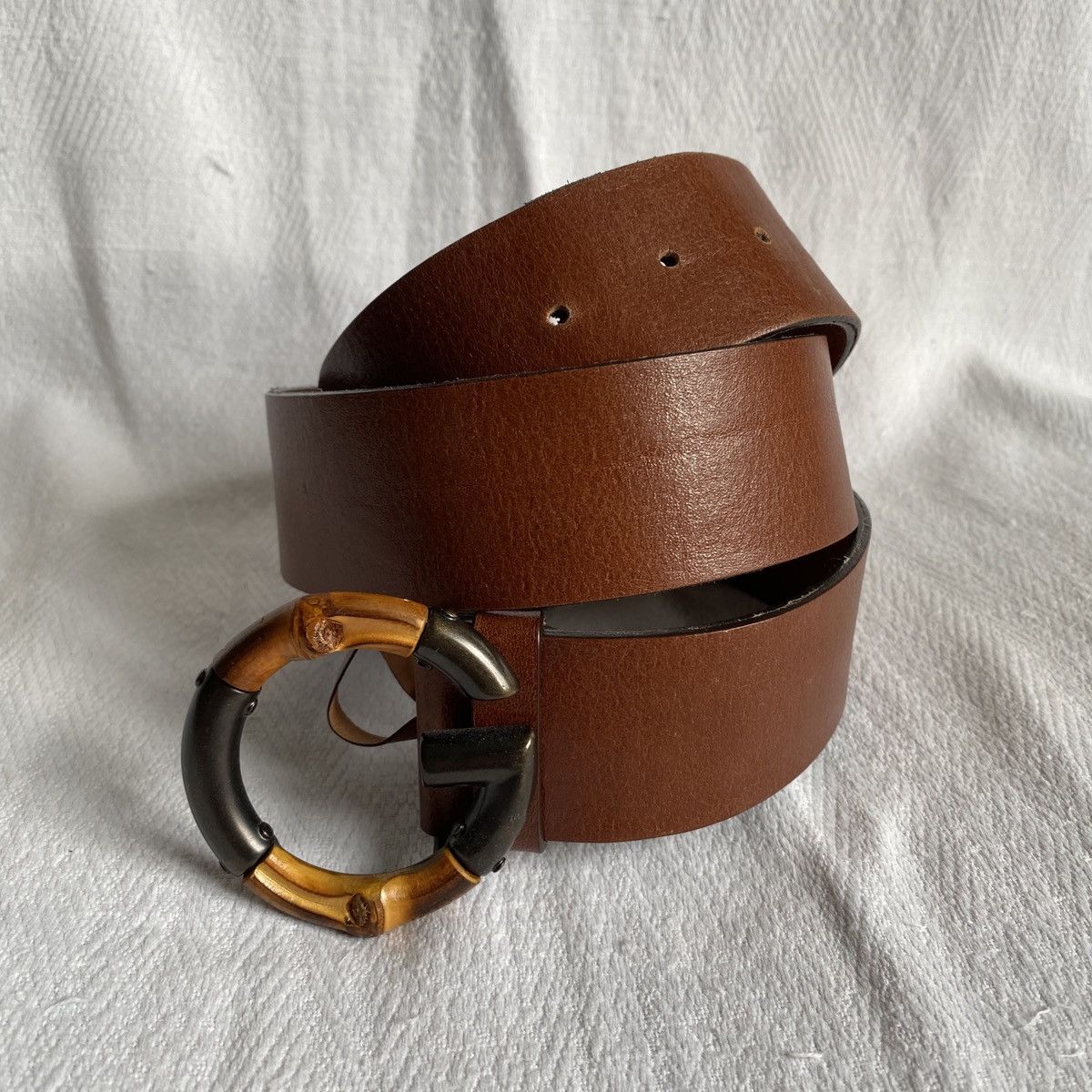 Gucci Gucci Bamboo G Buckle Leather Belt Size ONE SIZE - 3 Thumbnail