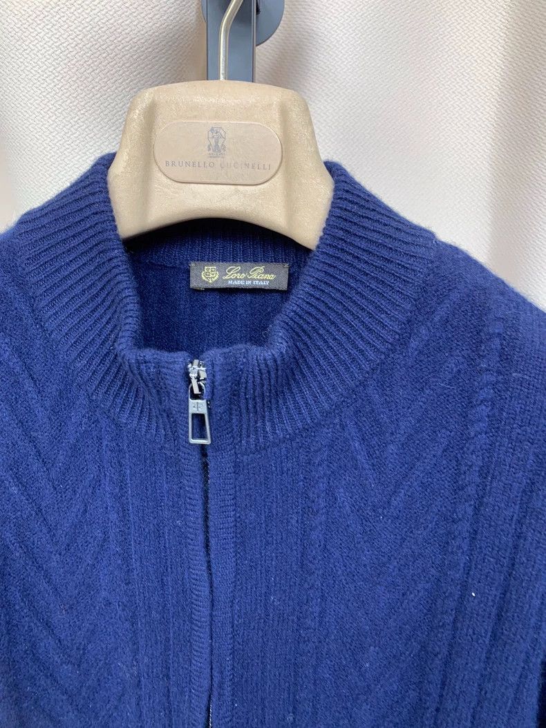 Loro Piana LORO PIANA Lingling full zipper wool cashmere sweater coat Size US L / EU 52-54 / 3 - 2 Thumbnail