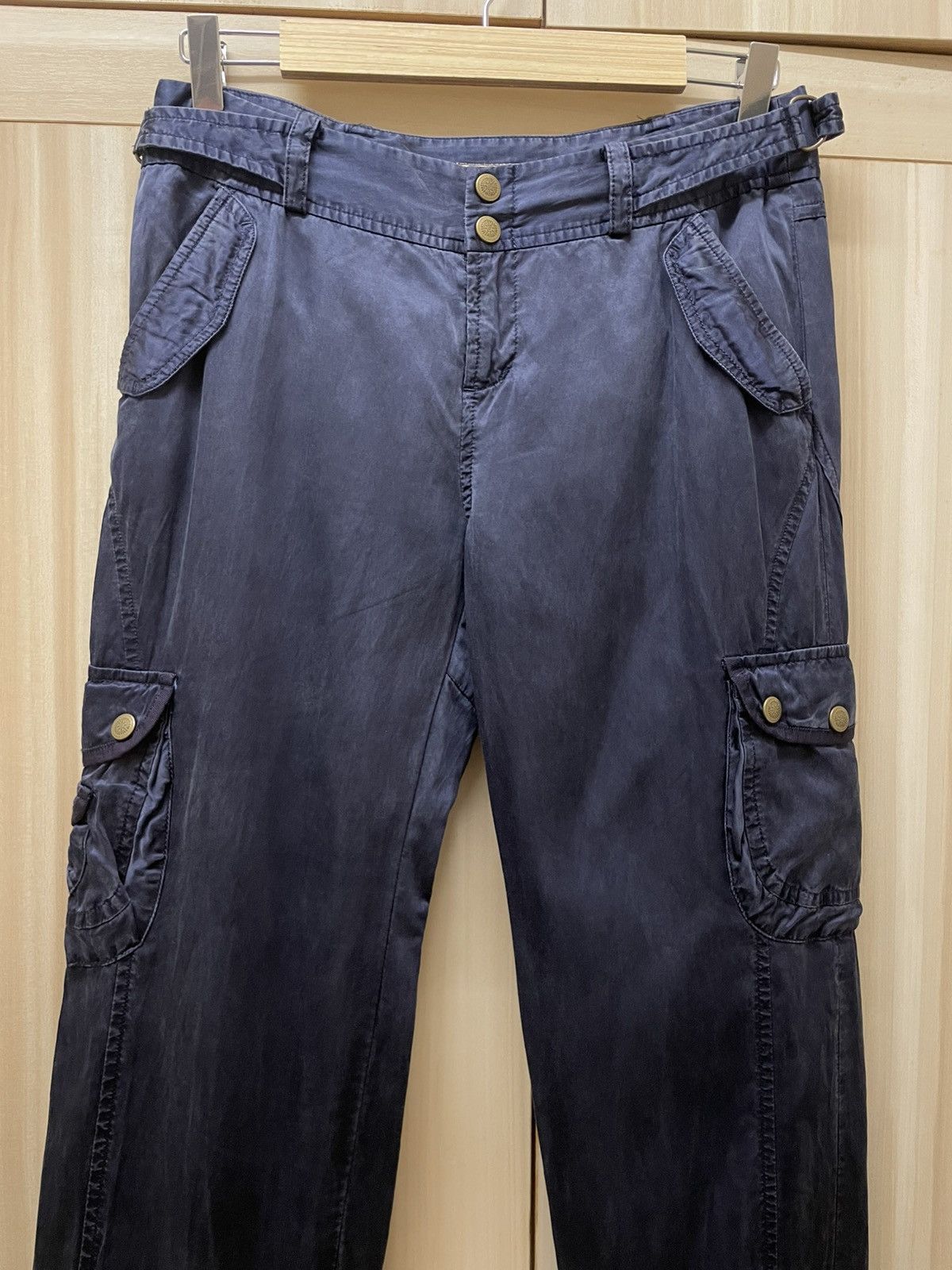 Japanese Brand Gallarda Galante Cotton Silk Cargo Jogger Pants Size 29" - 3 Thumbnail