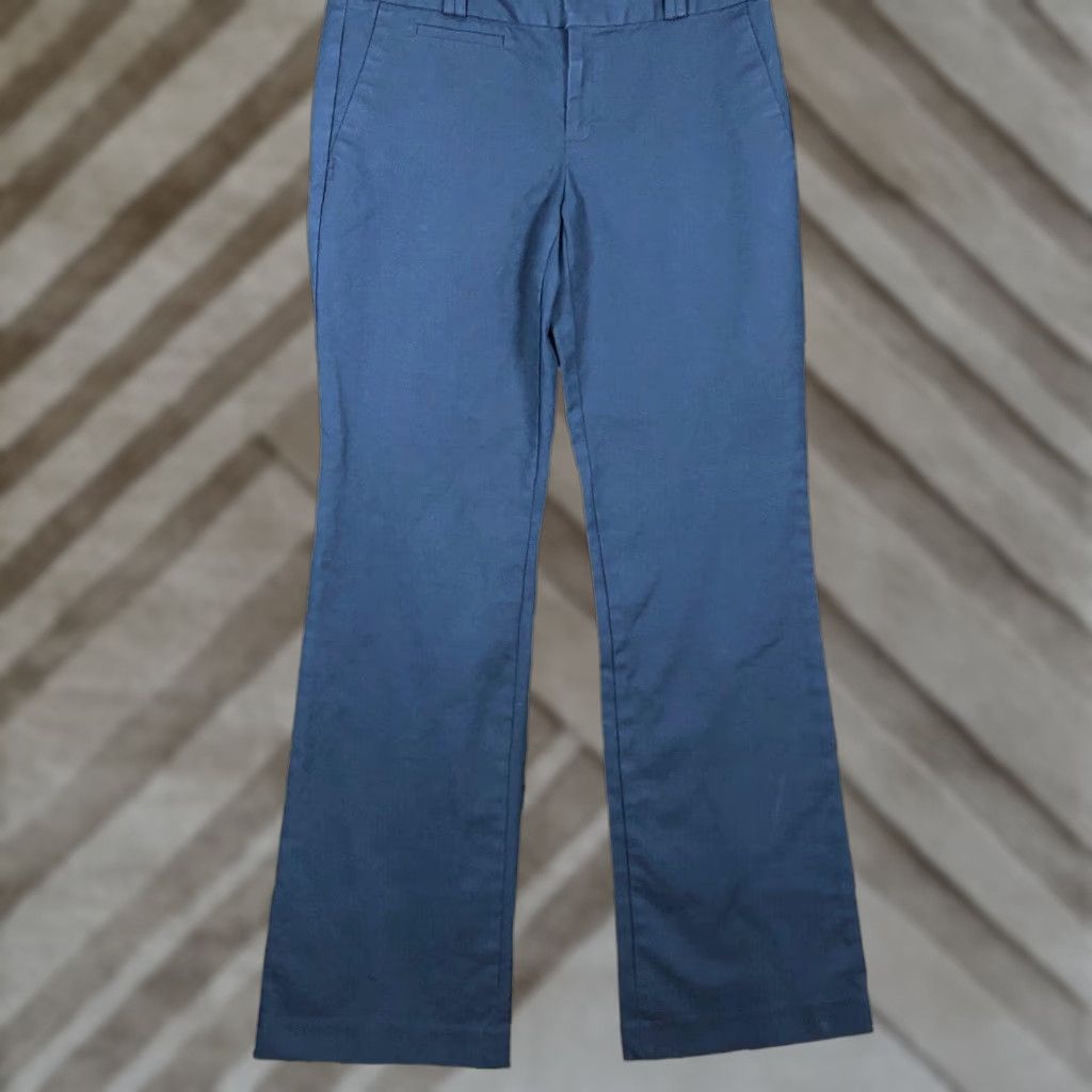 Banana Republic Banana Republic Women Pants Blue Martin Fit Straight Leg Workwear Stretch Adult 6 Solid Twill Dress Pants Size 30" / US 8 / IT 44 - 1 Thumbnail